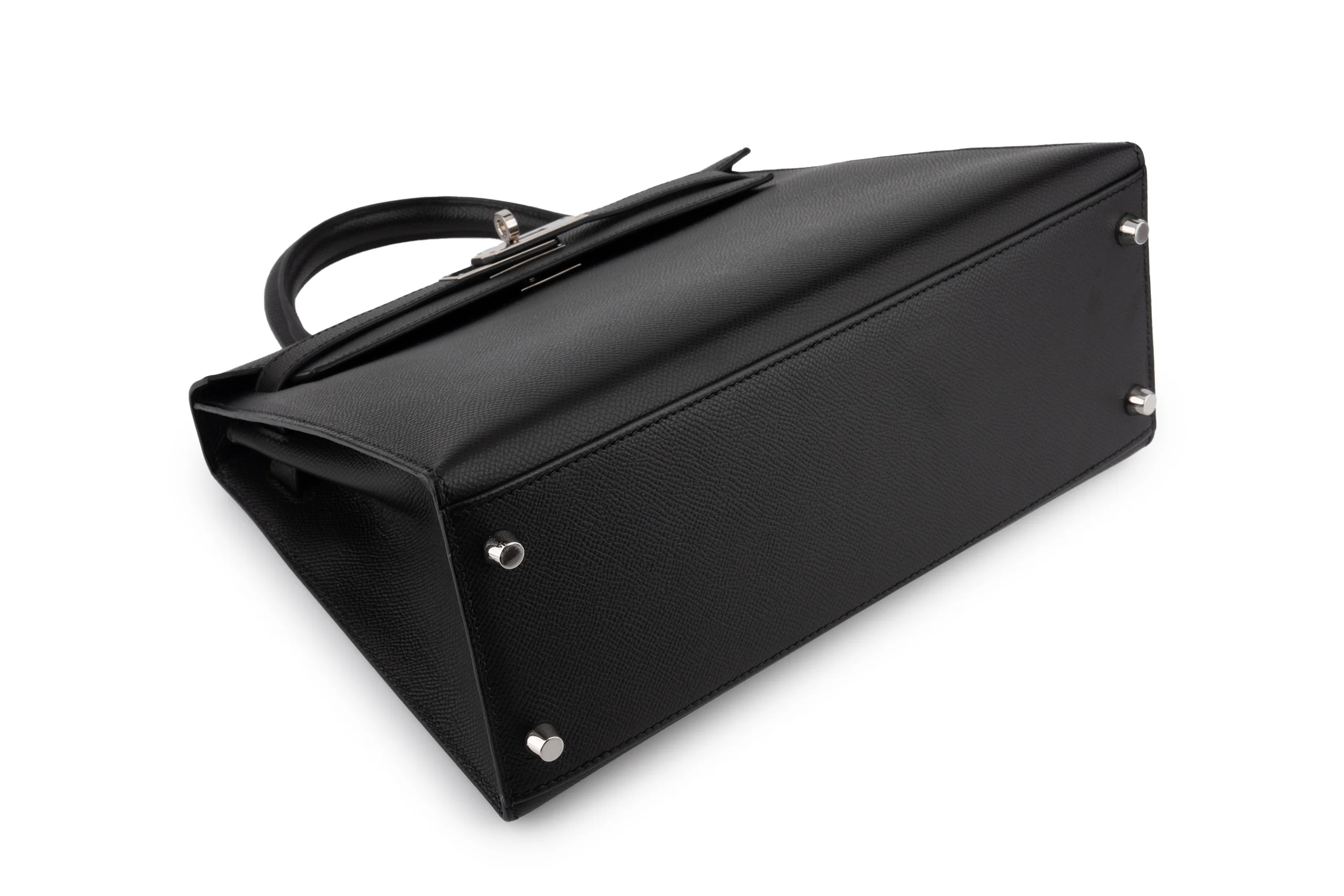 Hermès Kelly 28 			Epsom 	Noir 	PHW - Image 12