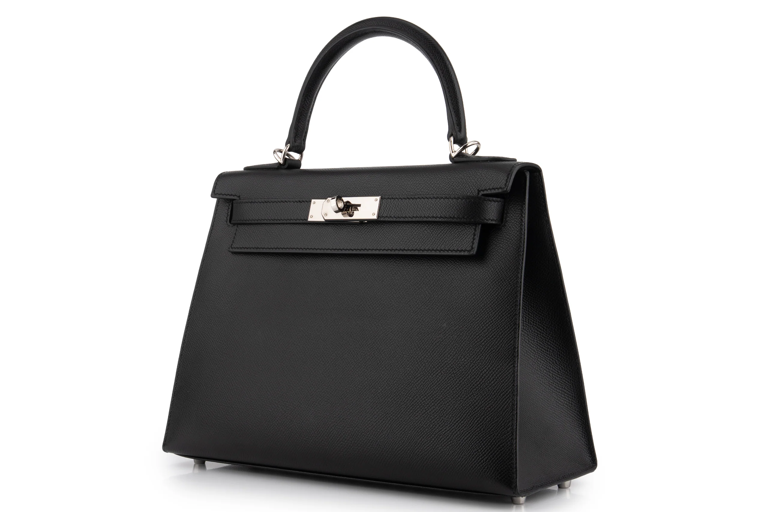 Hermès Kelly 28 			Epsom 	Noir 	PHW - Image 2