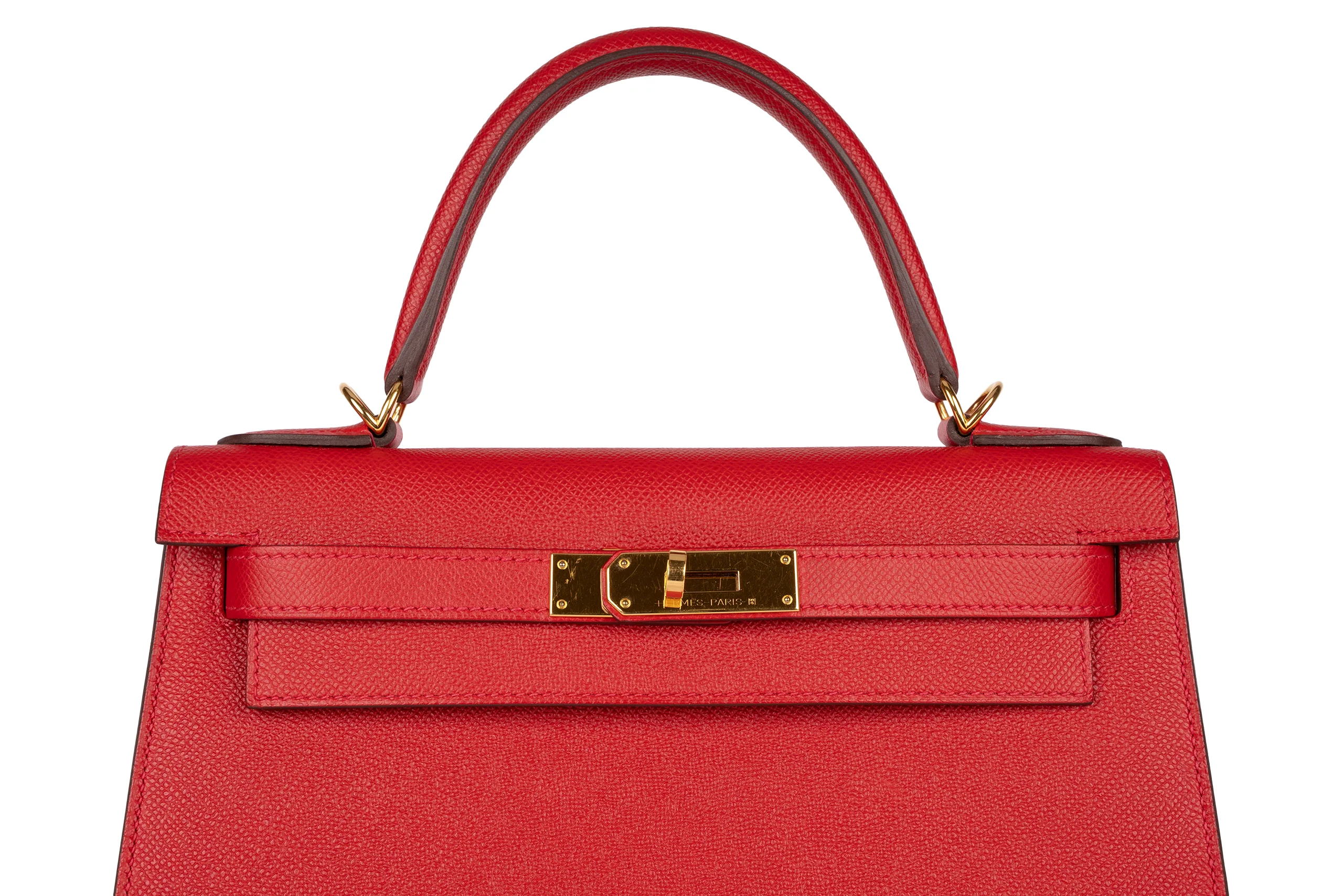 Hermès	Kelly 28 Epsom	Rouge Casaque	GHW - Image 7