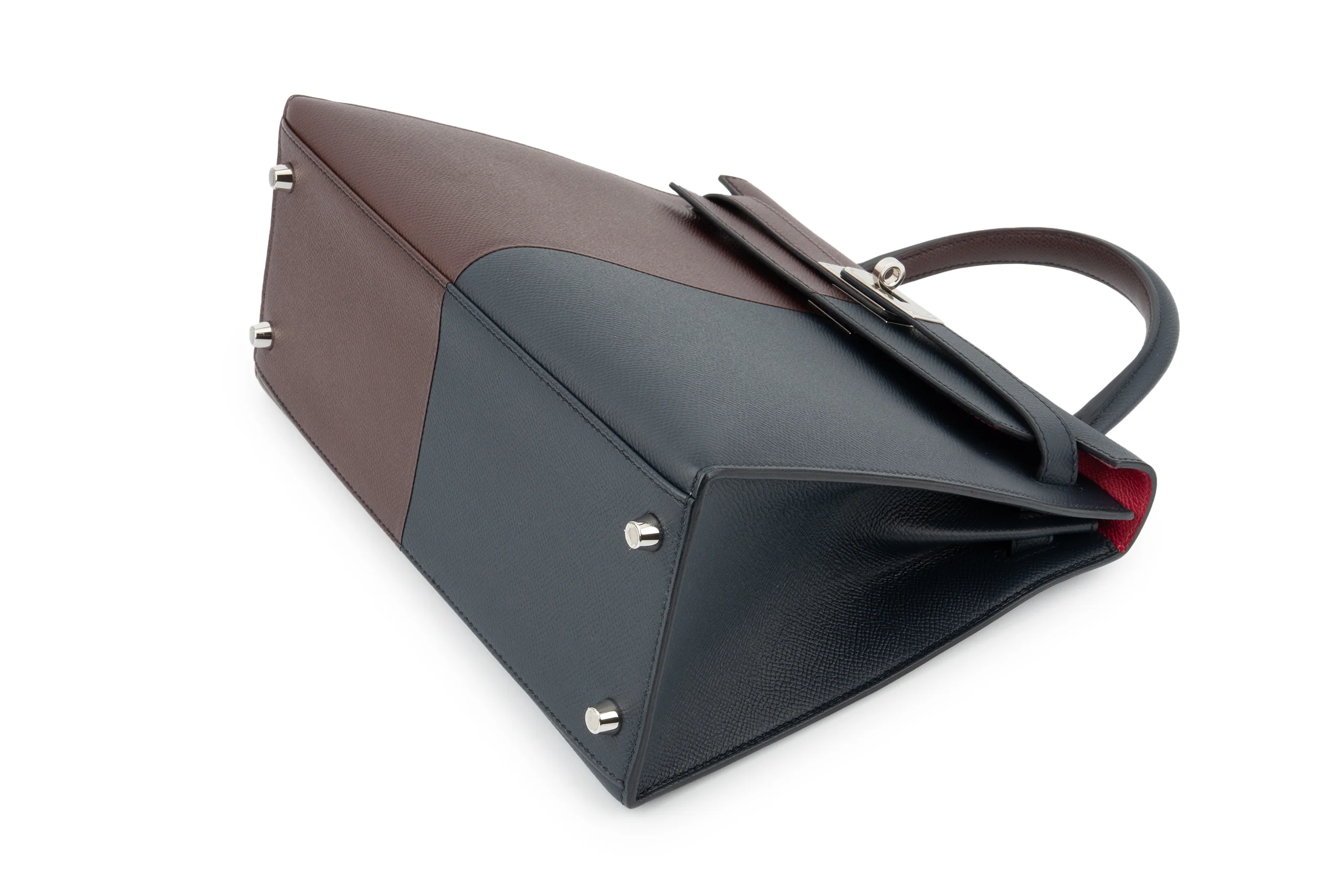 Hermès Kelly 28		Epsom	Rouge / Indigo	PHW - Image 11