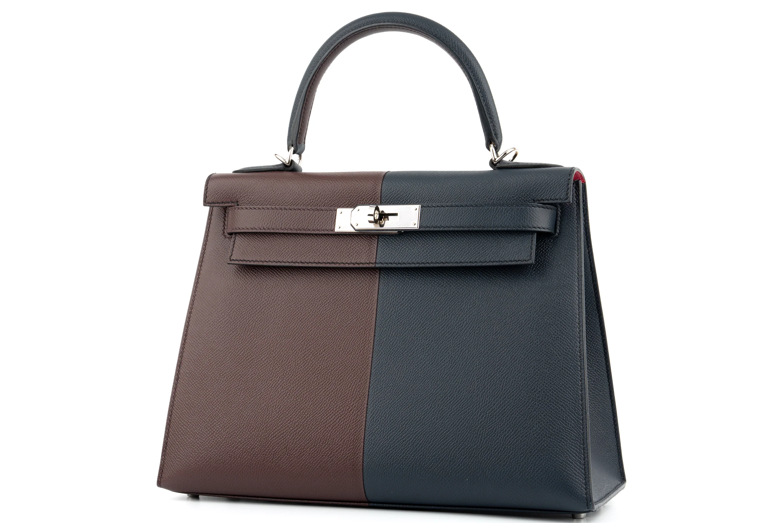 Hermès Kelly 28		Epsom	Rouge / Indigo	PHW - Image 2