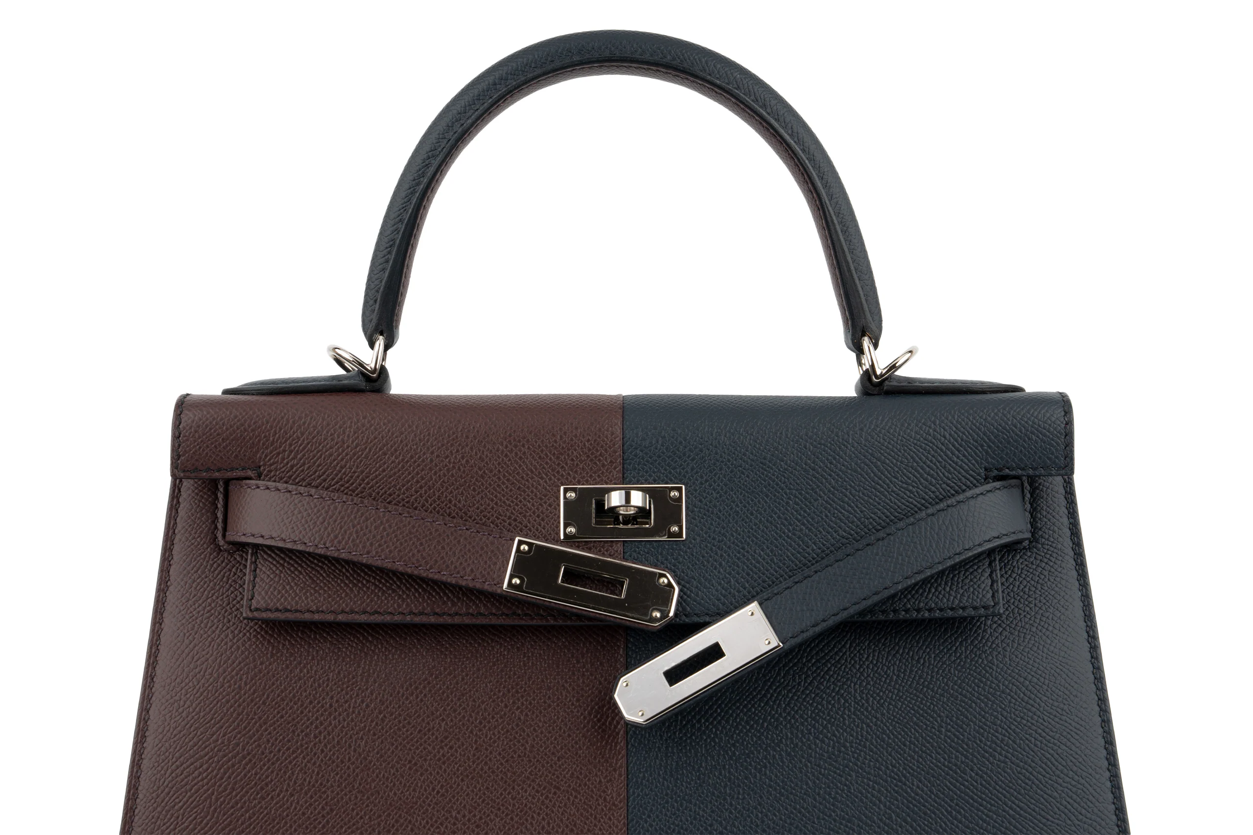 Hermès Kelly 28		Epsom	Rouge / Indigo	PHW - Image 8