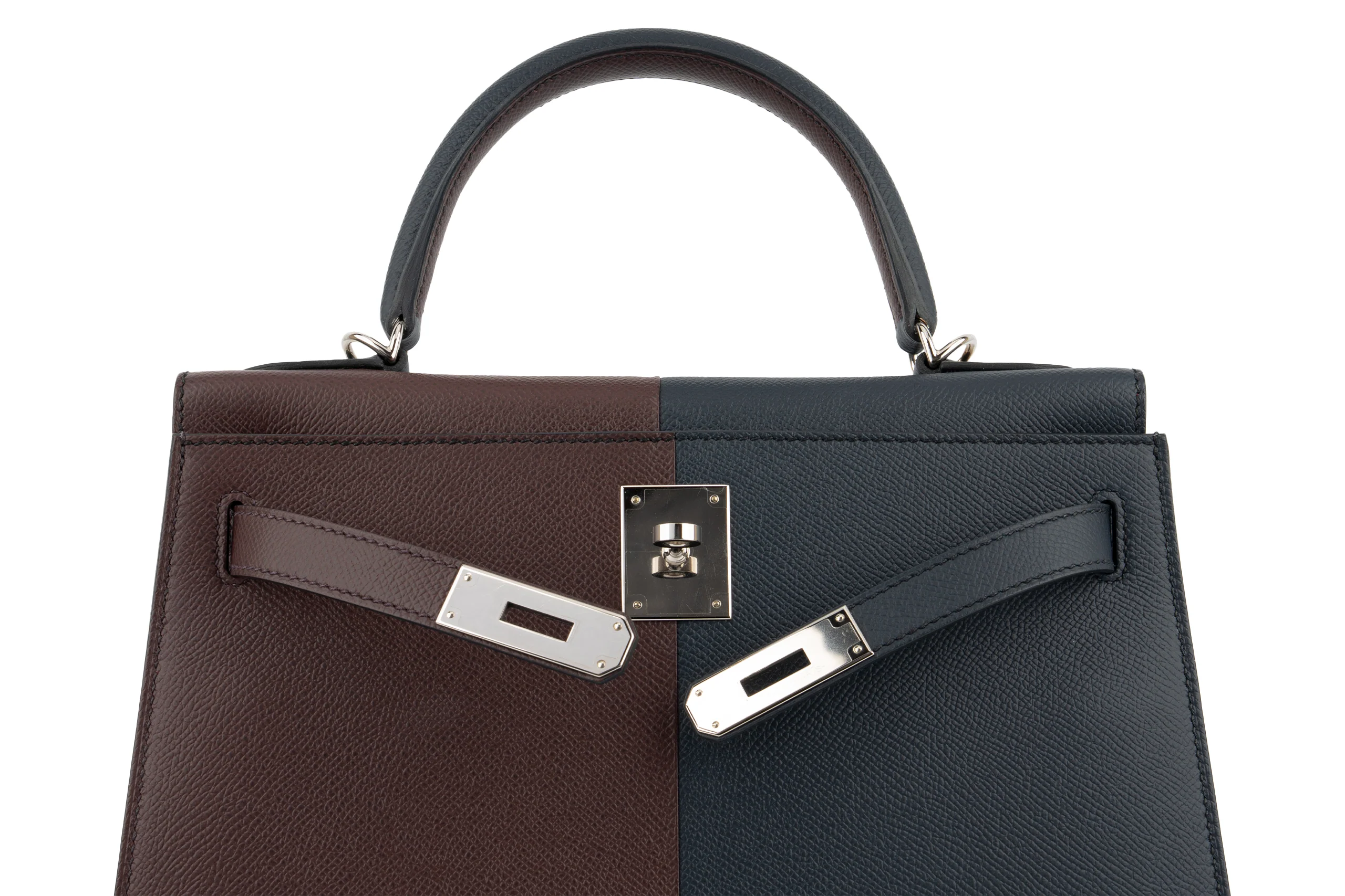 Hermès Kelly 28		Epsom	Rouge / Indigo	PHW - Image 9