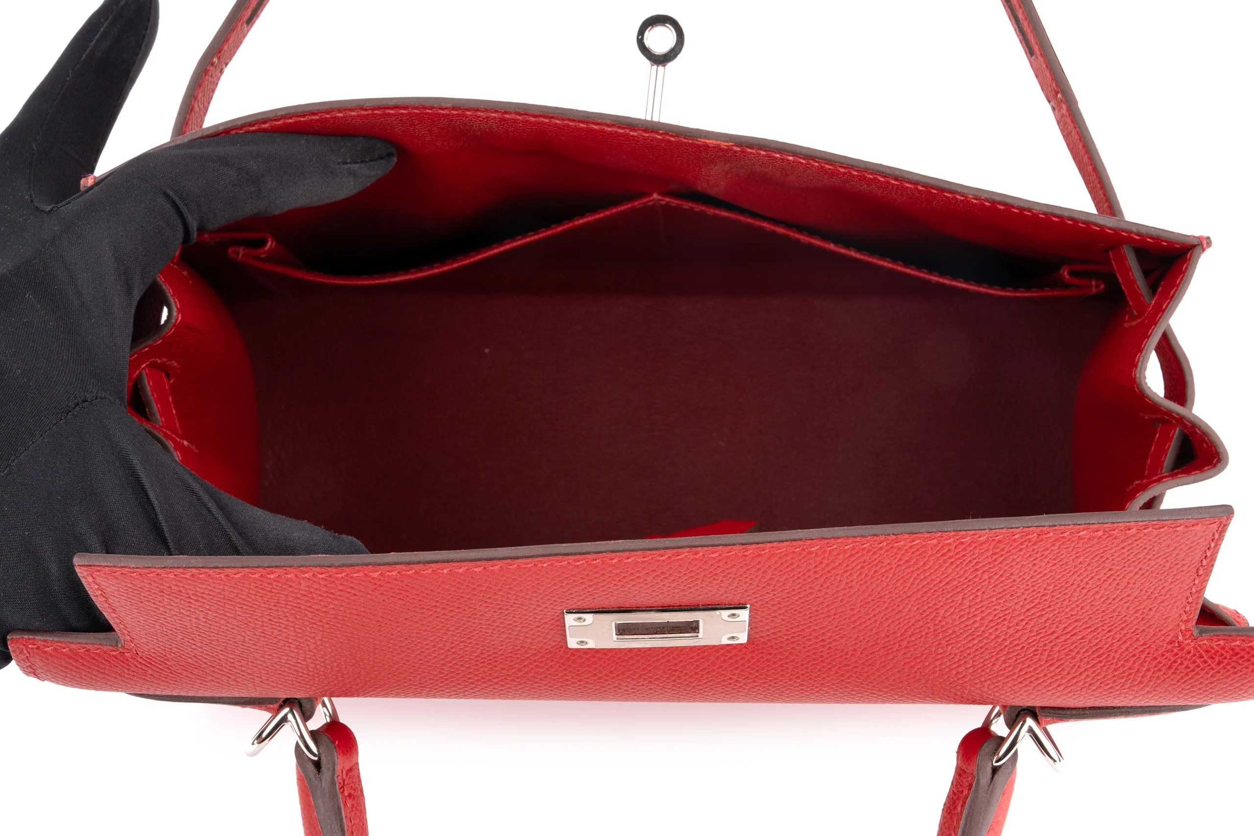 Hermès Kelly 28 Epsom Rouge Piment PHW - Image 10