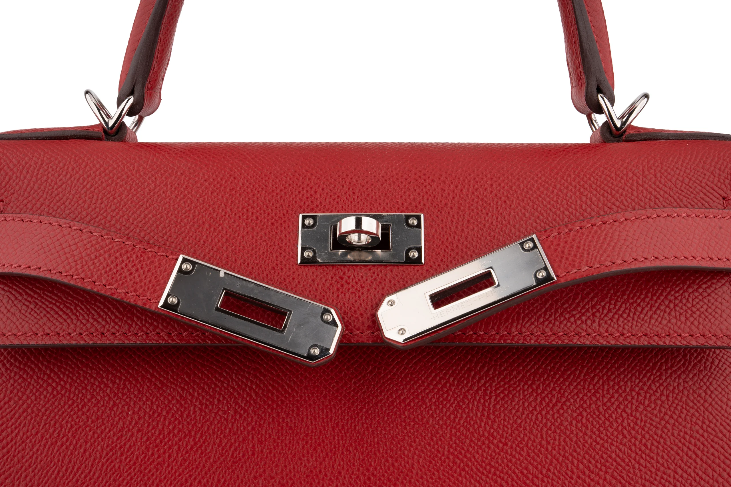 Hermès Kelly 28 Epsom Rouge Piment PHW - Image 8