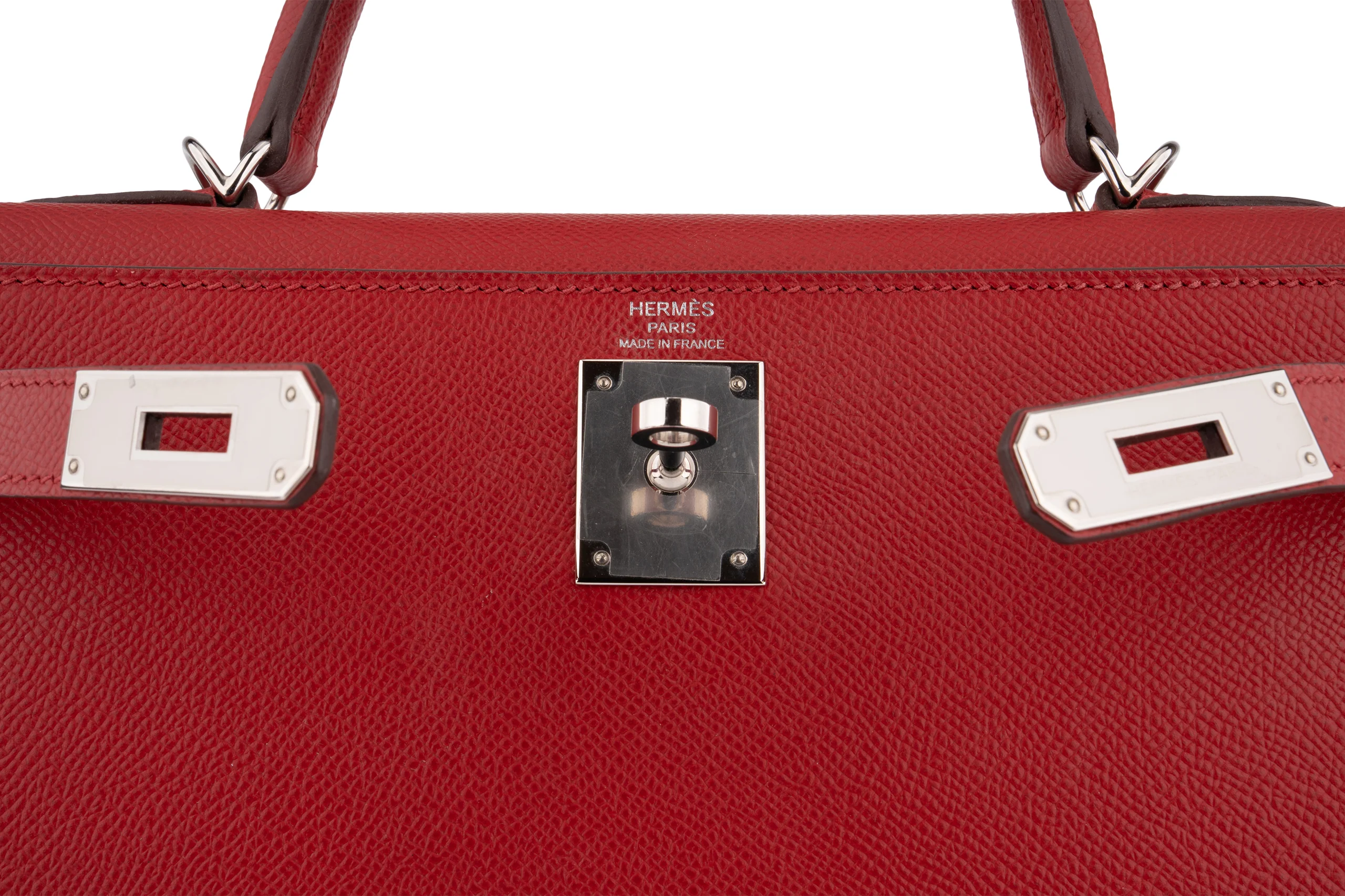 Hermès Kelly 28 Epsom Rouge Piment PHW - Image 9
