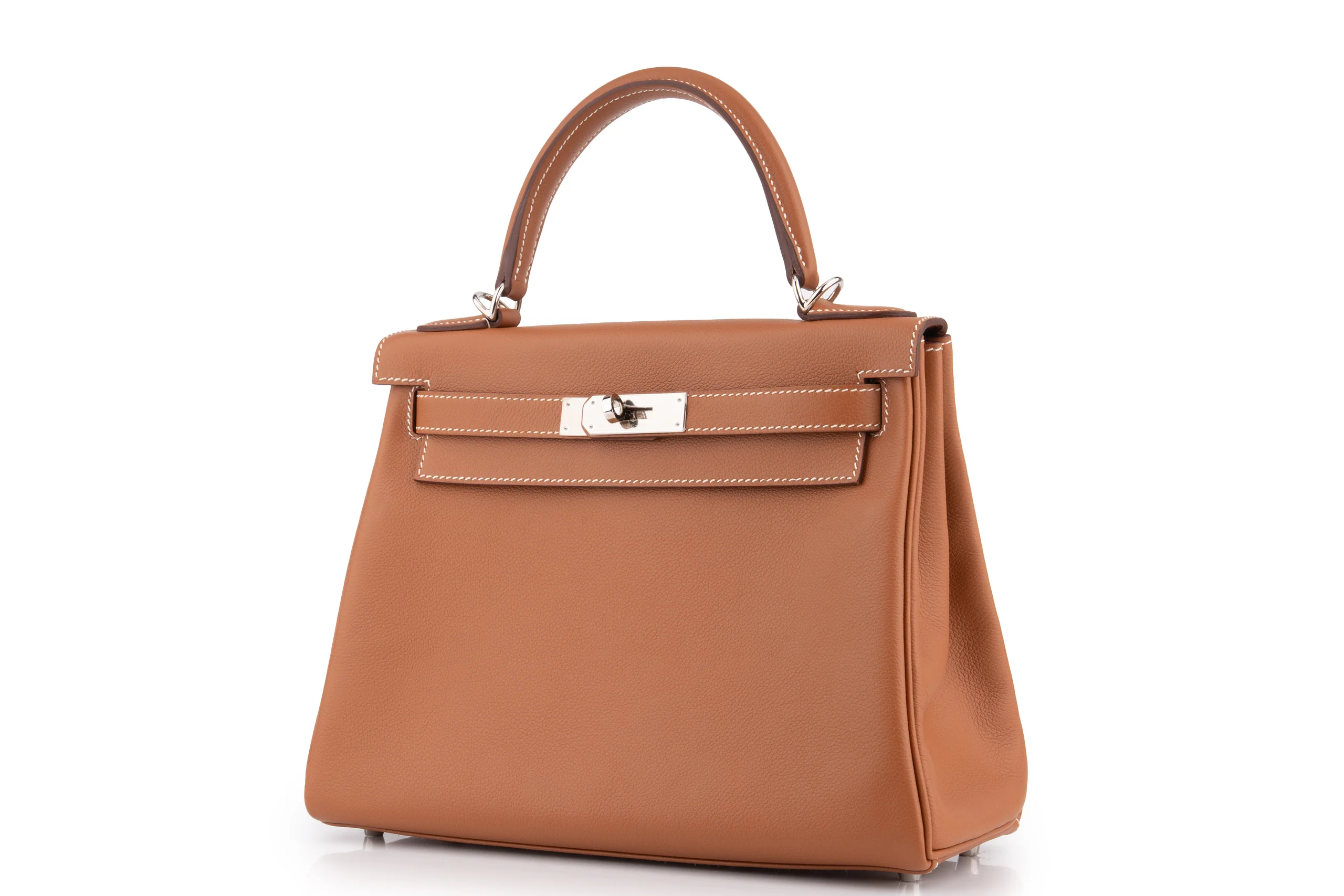 Hermès Kelly 28 Evercolor Gold/Rose Azalee PHW - Image 2