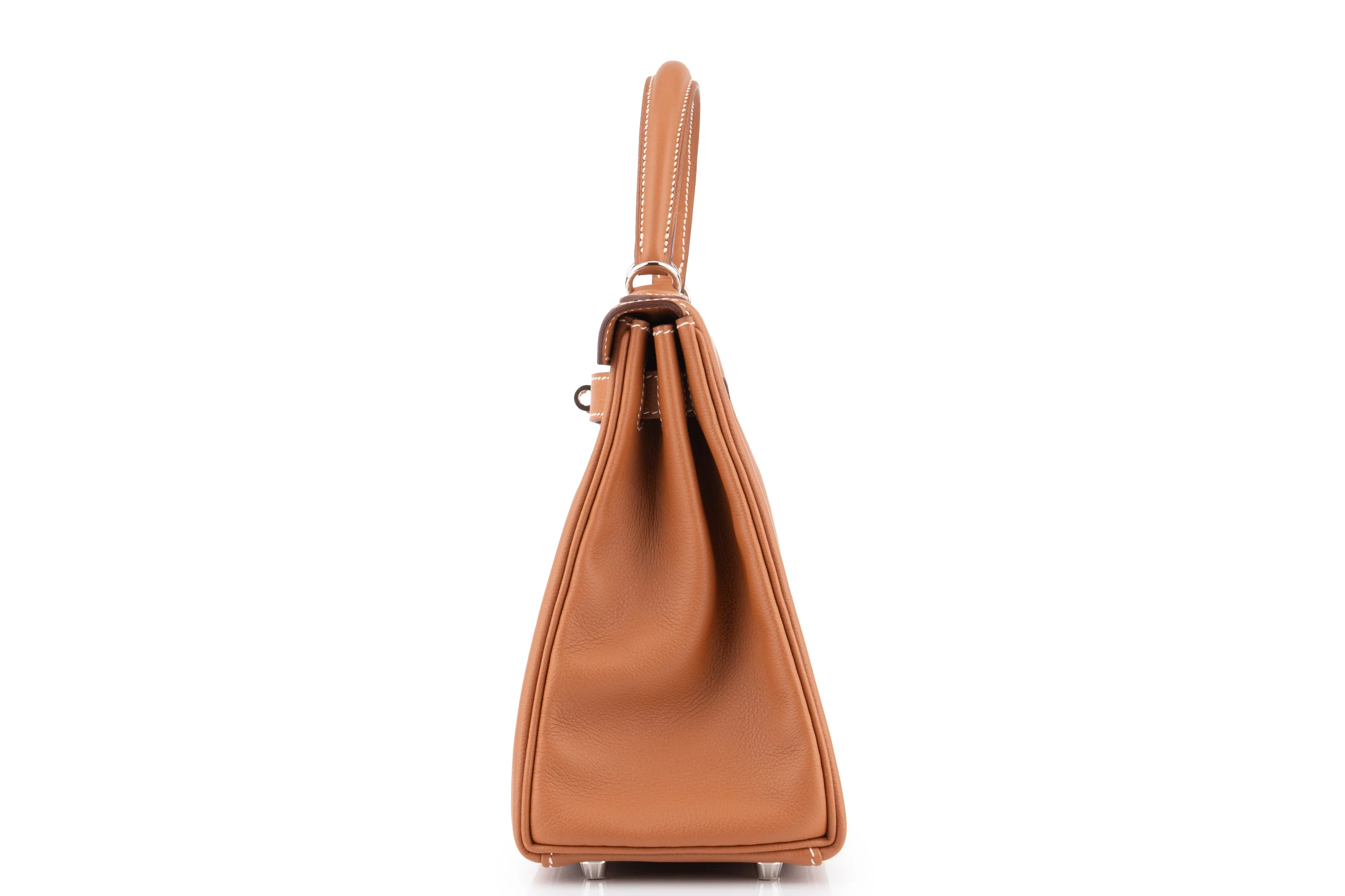 Hermès Kelly 28 Evercolor Gold/Rose Azalee PHW - Image 3