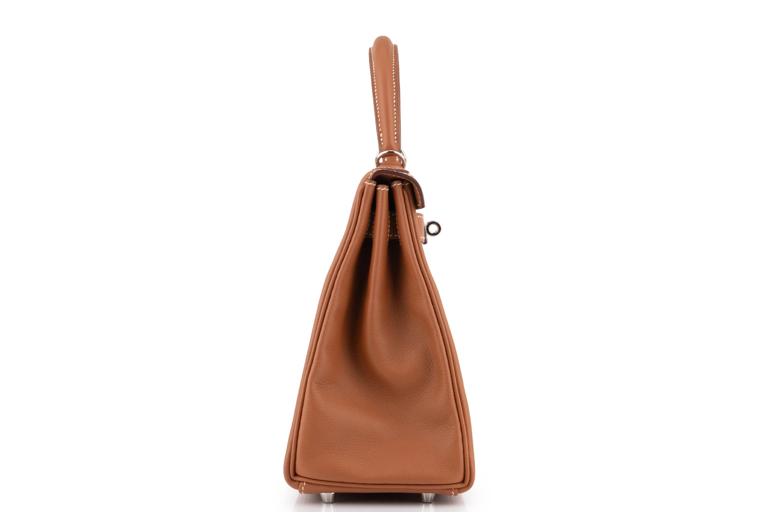 Hermès Kelly 28 Evercolor Gold/Rose Azalee PHW - Image 5