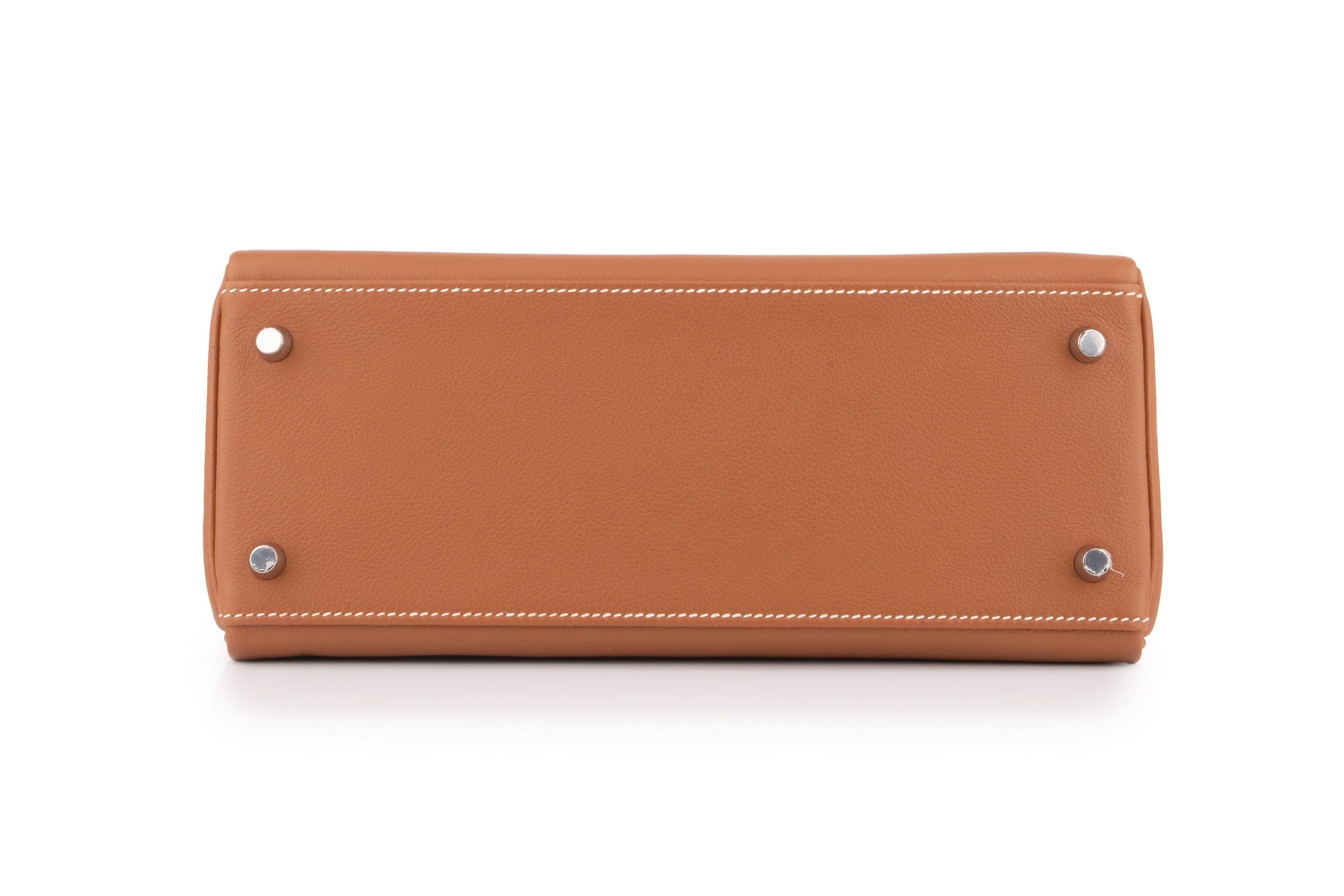 Hermès Kelly 28 Evercolor Gold/Rose Azalee PHW - Image 6
