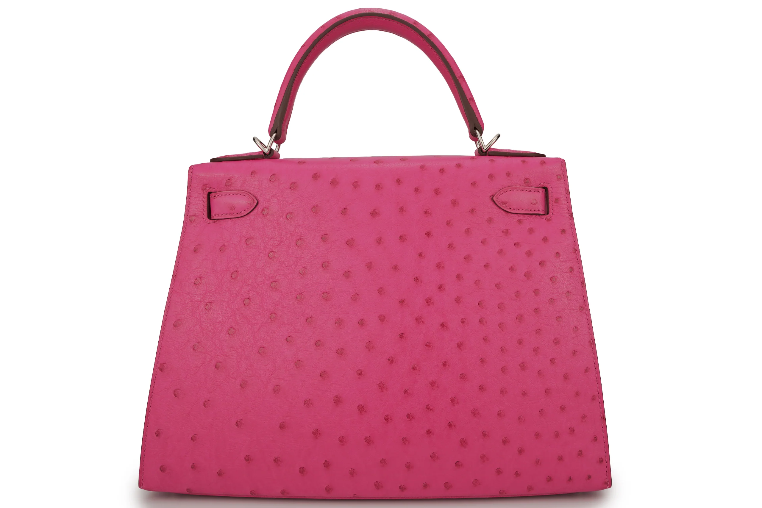 Hermès Kelly 28 Exotic Ostrich Rose Tyrien PHW - Image 4