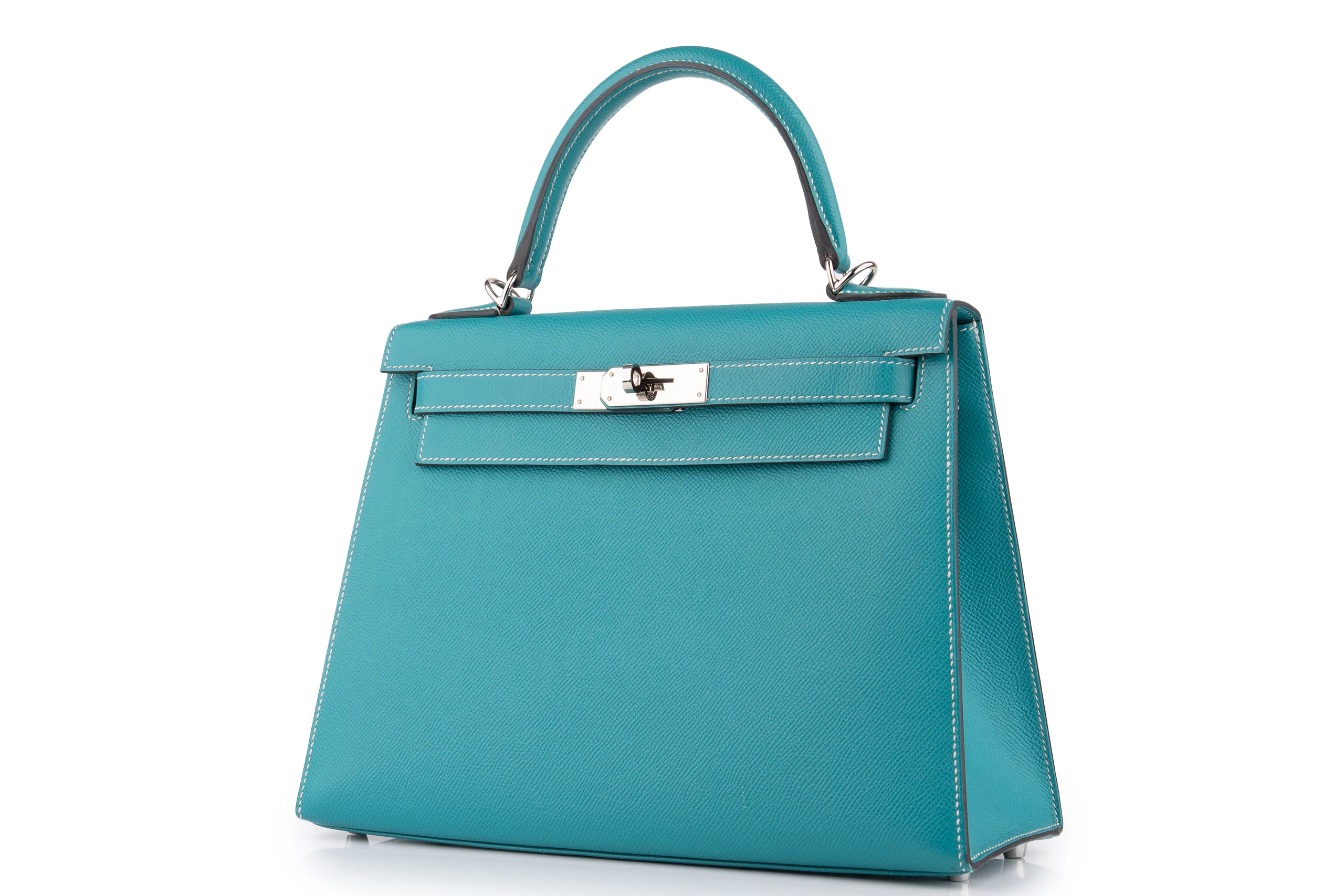 Hermès Kelly 28	HSS	Epsom	Blue Paon Verso Gris Perle	PHW - Image 2