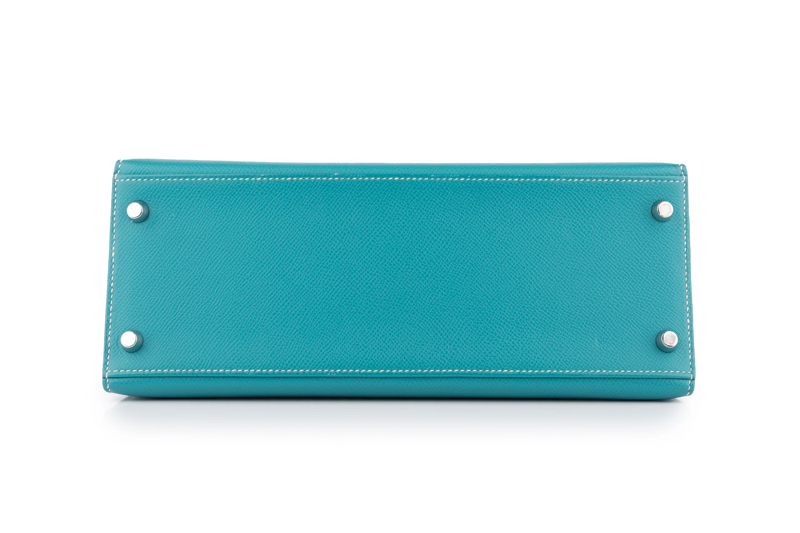 Hermès Kelly 28	HSS	Epsom	Blue Paon Verso Gris Perle	PHW - Image 6