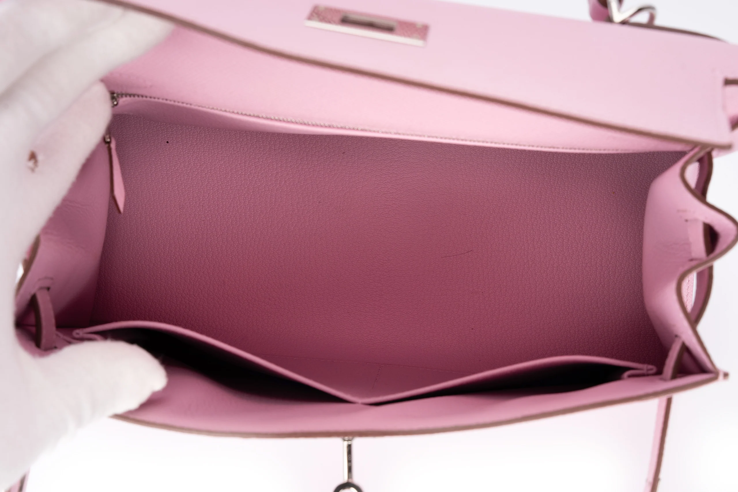 Hermès Kelly 28 Mauve Sylvest PHW - Image 10