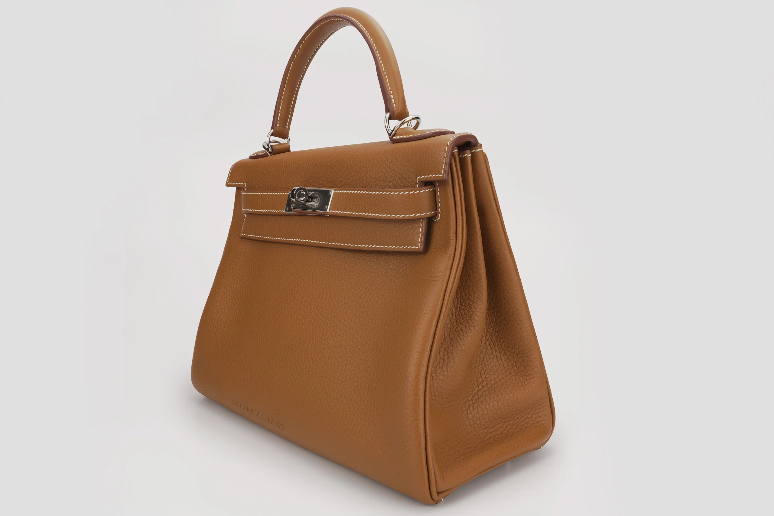 Hermès Kelly 28 Retourne Togo Gold PHW - Image 2