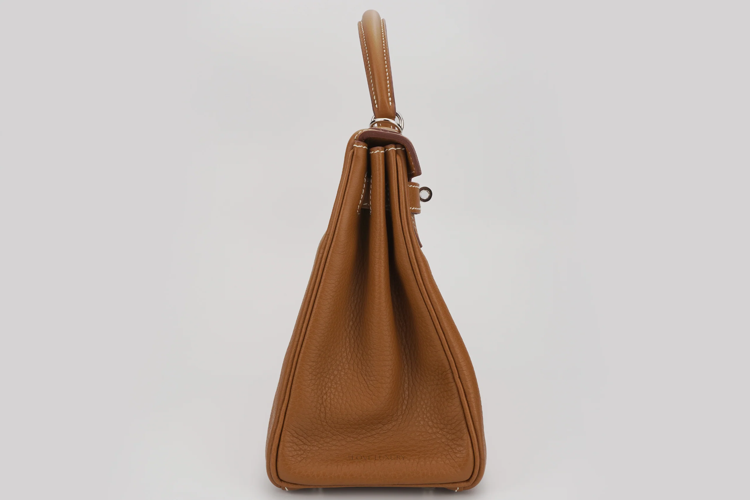Hermès Kelly 28 Retourne Togo Gold PHW - Image 5
