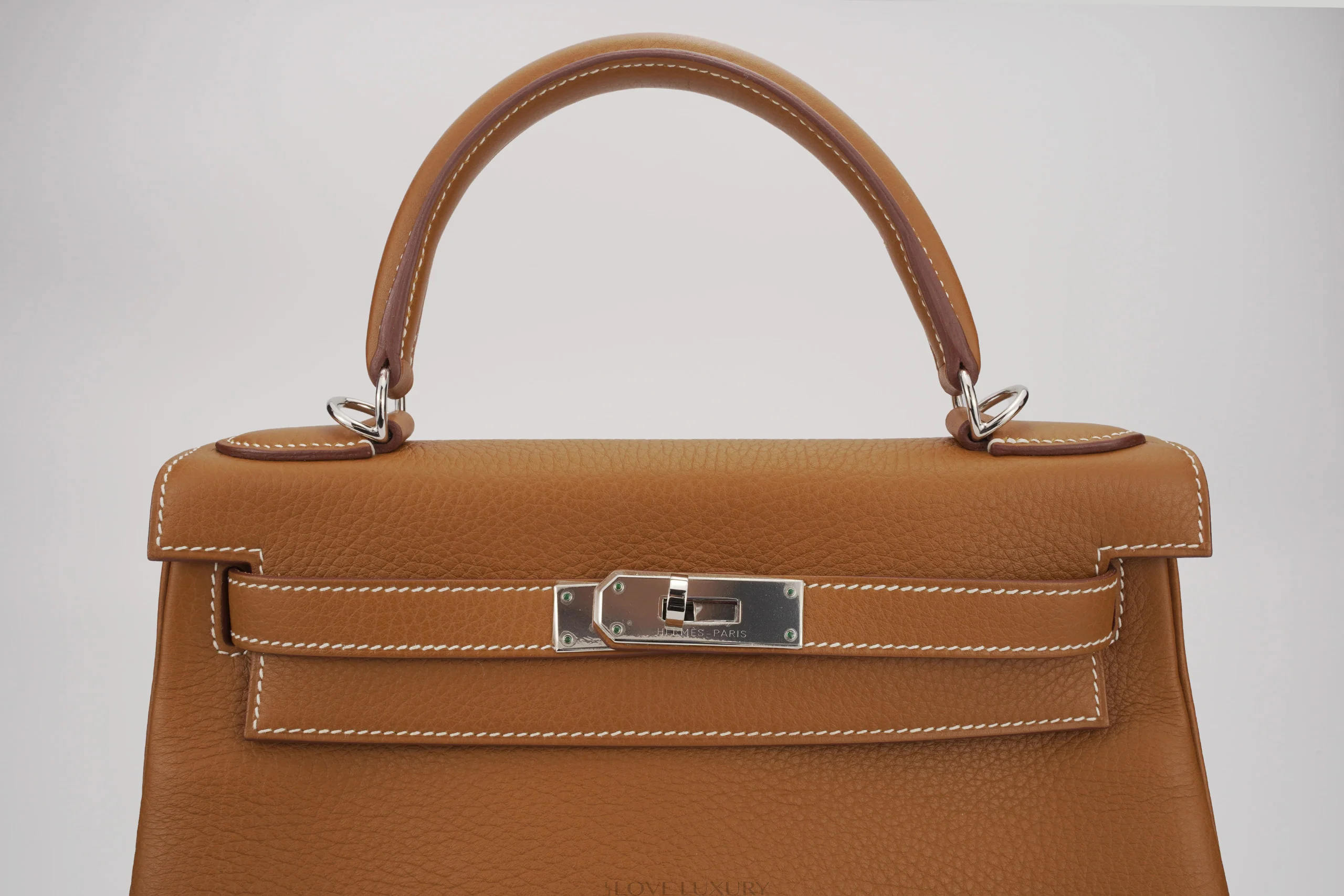 Hermès Kelly 28 Retourne Togo Gold PHW - Image 6