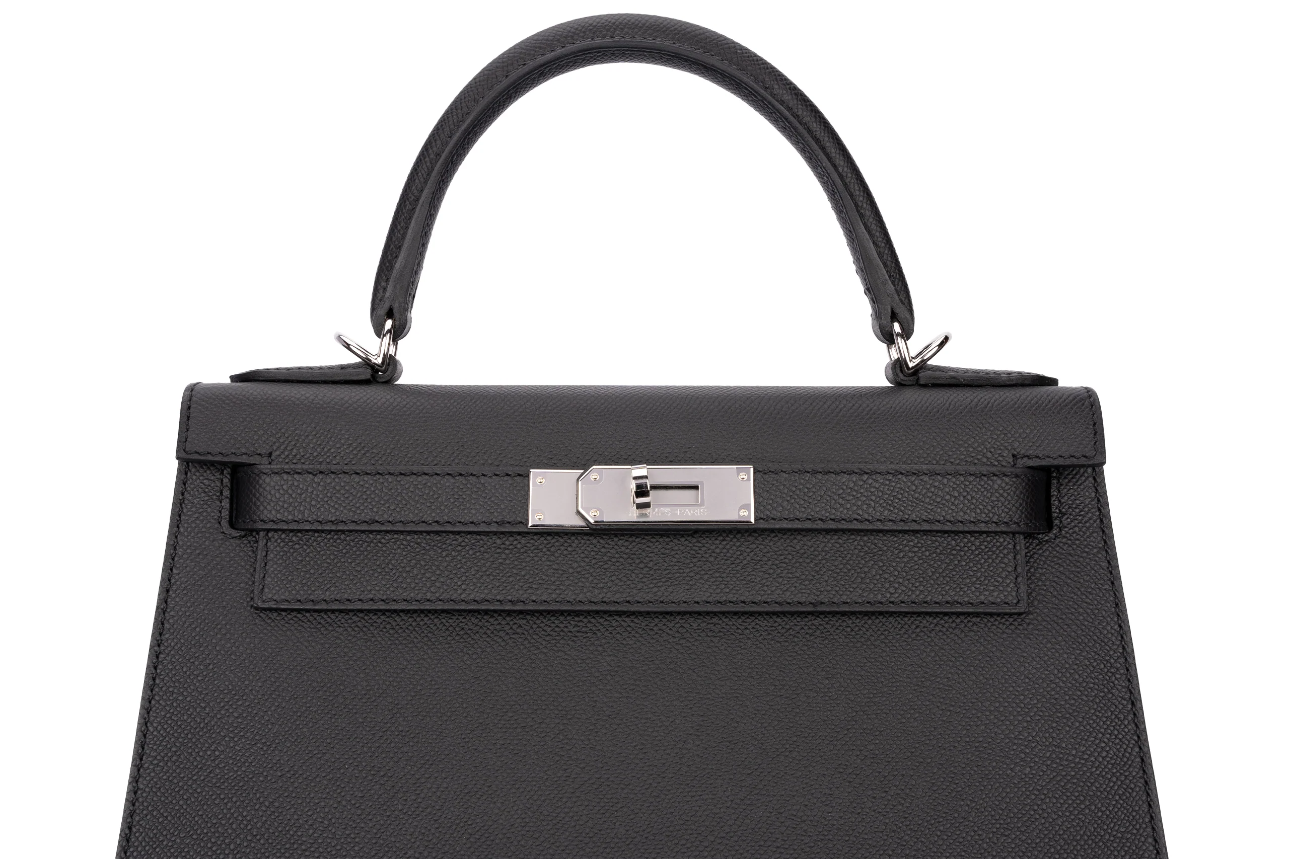 Hermès Kelly 28 Sellier Epsom Black Classic PHW - Image 7