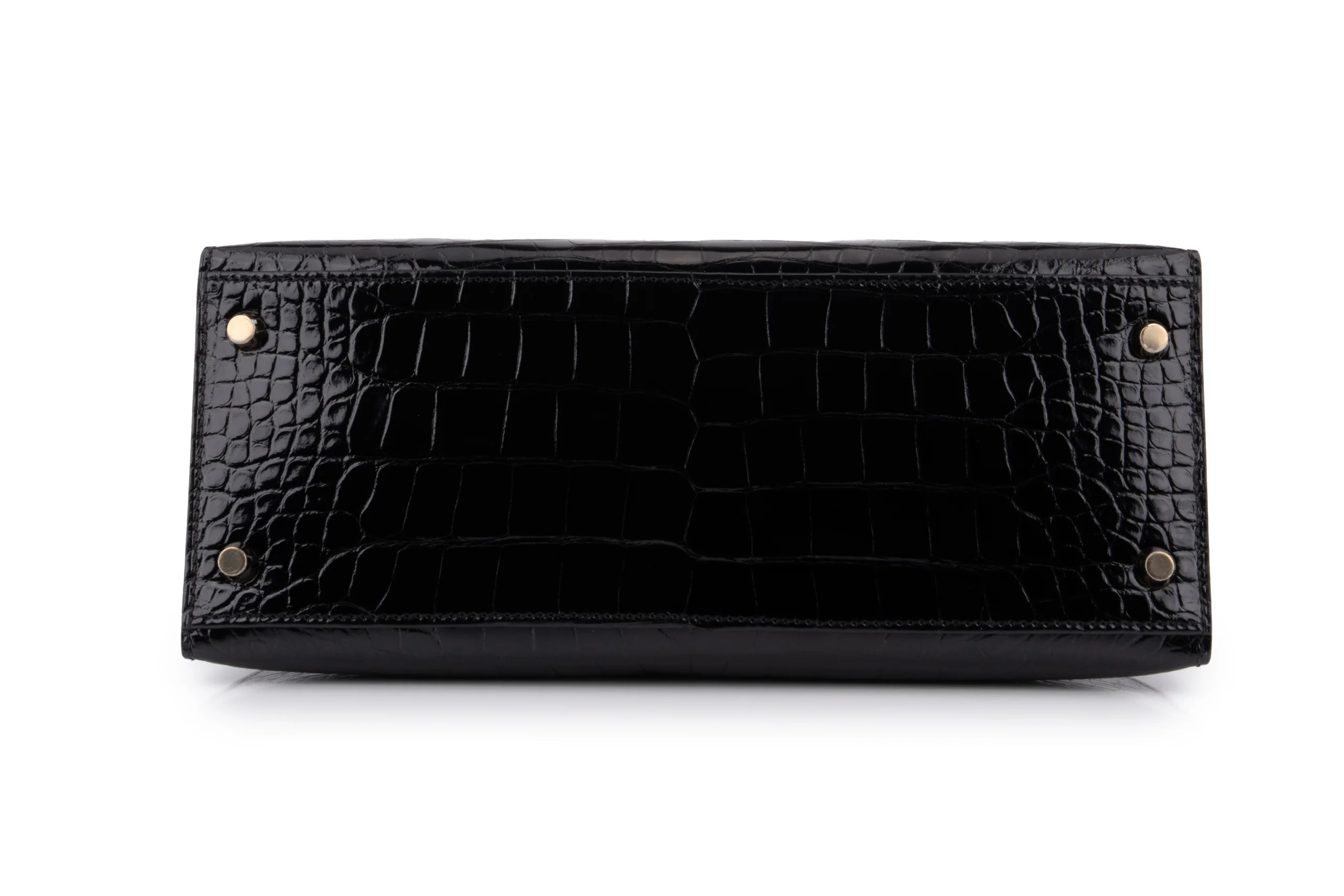 Hermès Kelly 28		Shiny Alligator Mississippiensis	Noir	GHW - Image 6