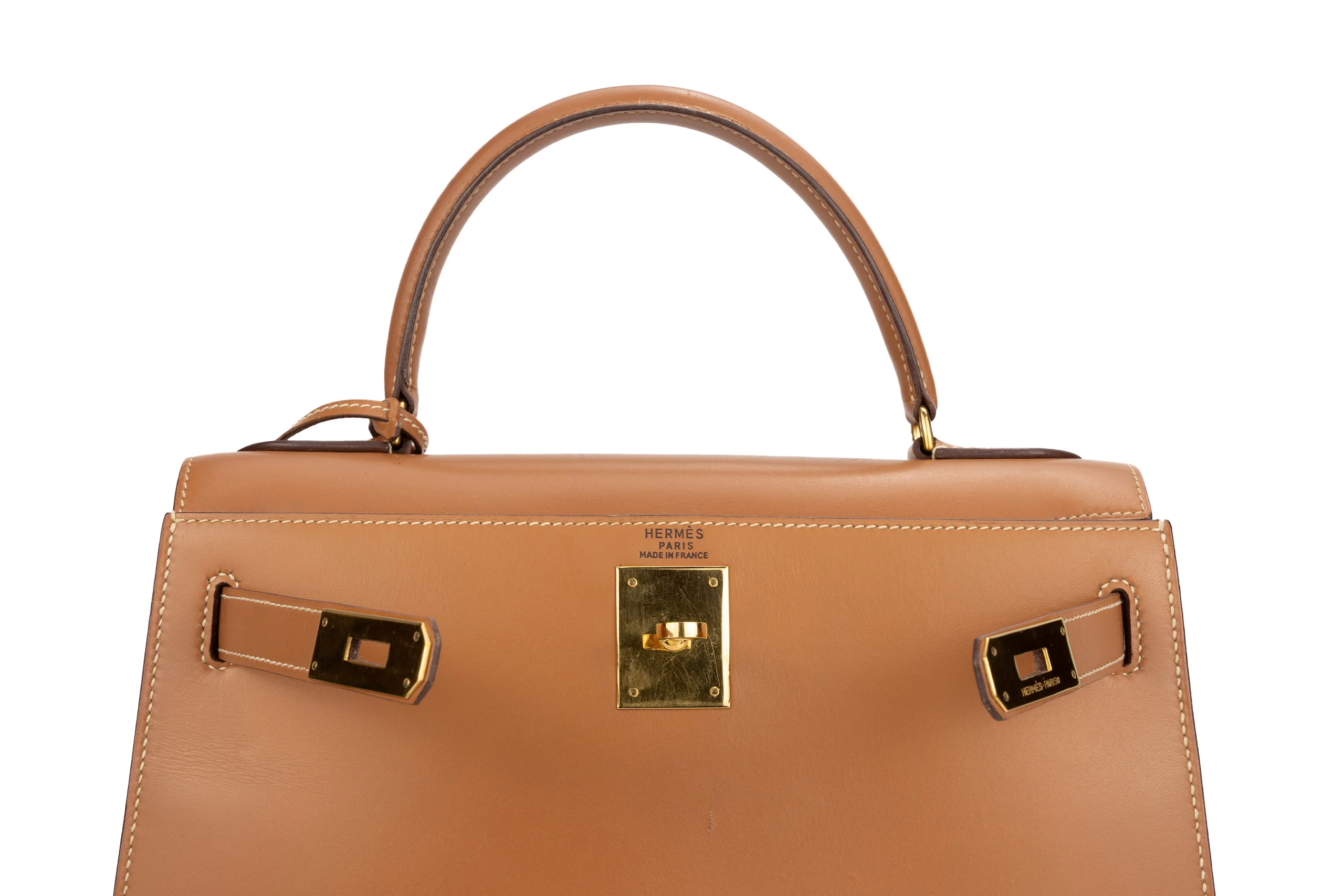 Hermès Kelly 28 Vintage Chamonix Natural GHW - Image 8