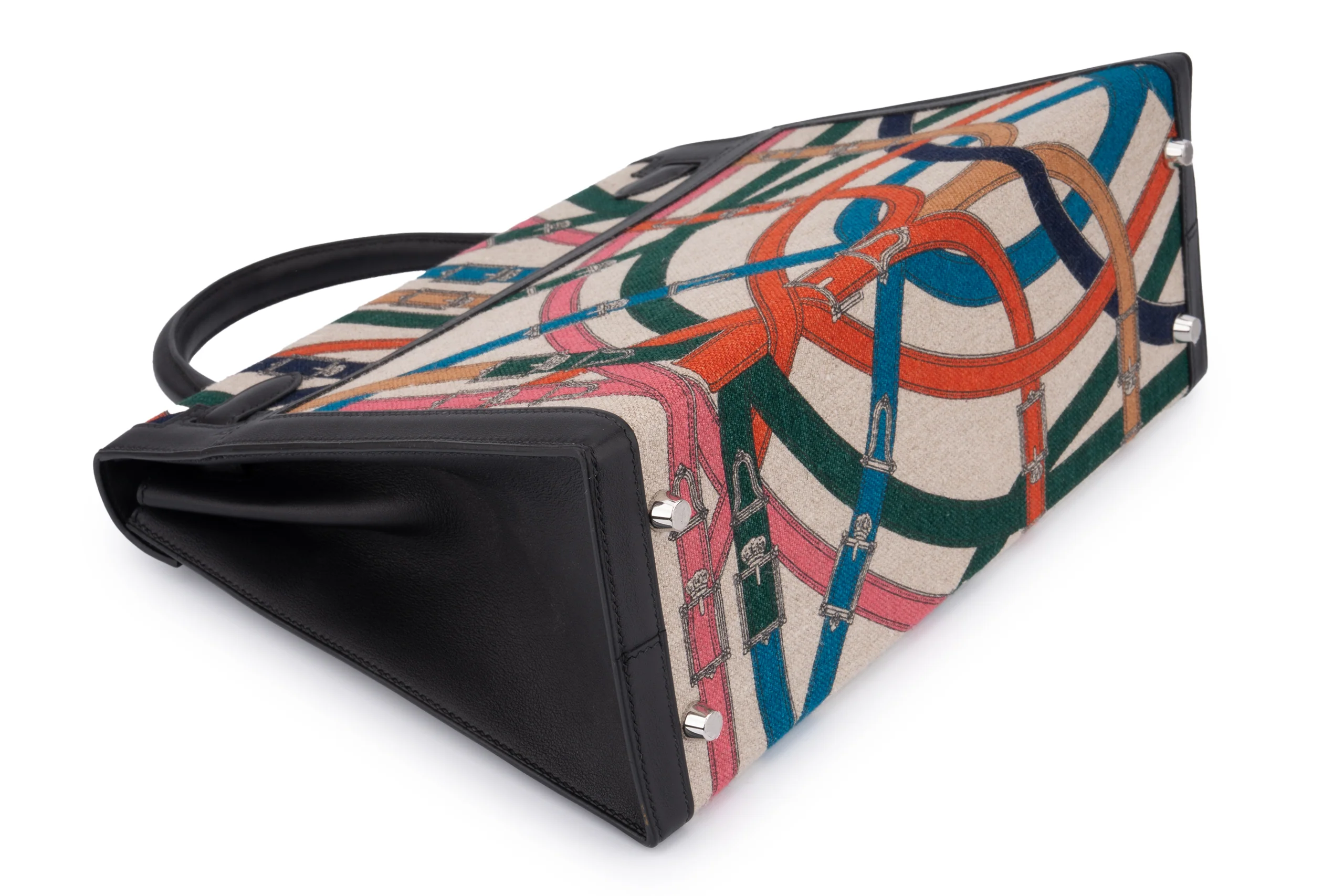 Hermès Kelly 32 Cavalcadour	Black Swift/ Canvas		PHW - Image 13