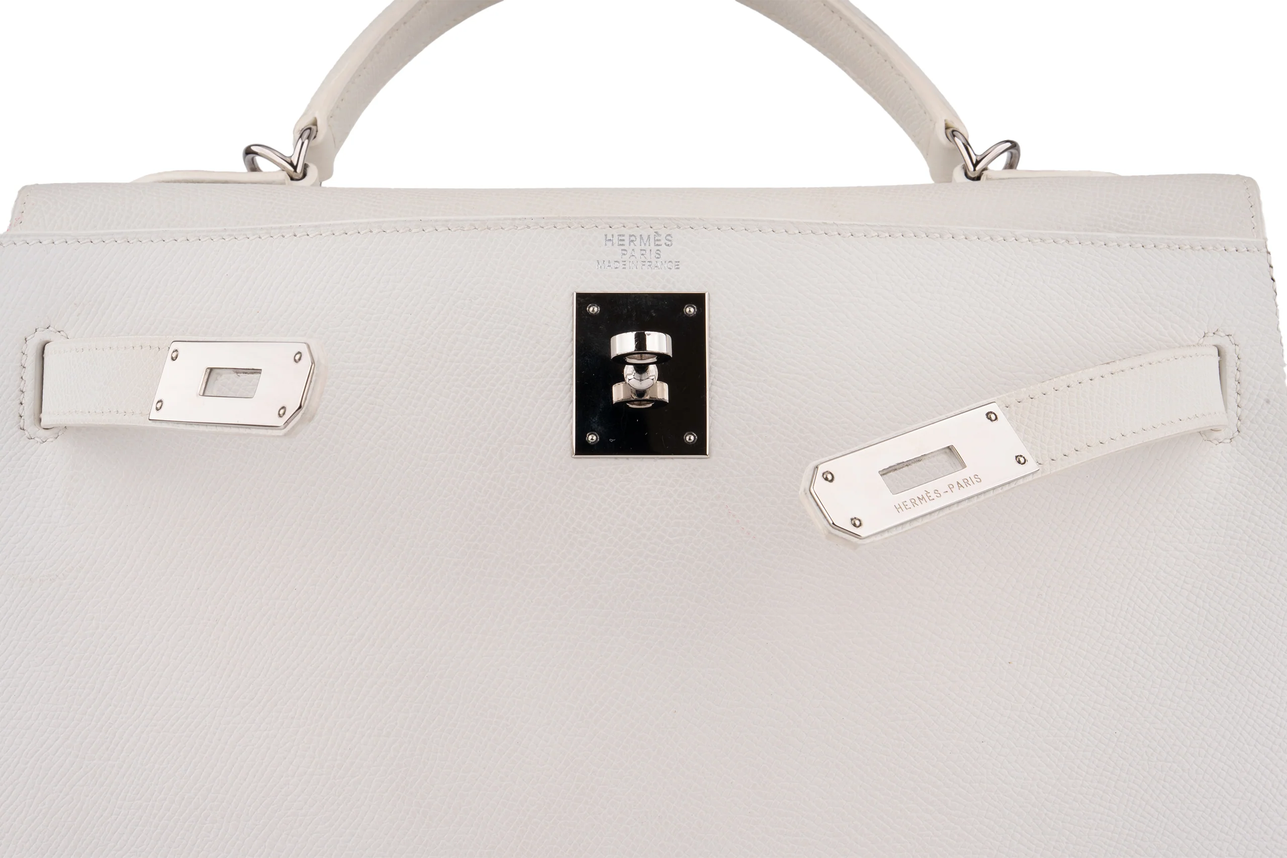 Hermès Kelly 32		Epsom	White	PHW - Image 12