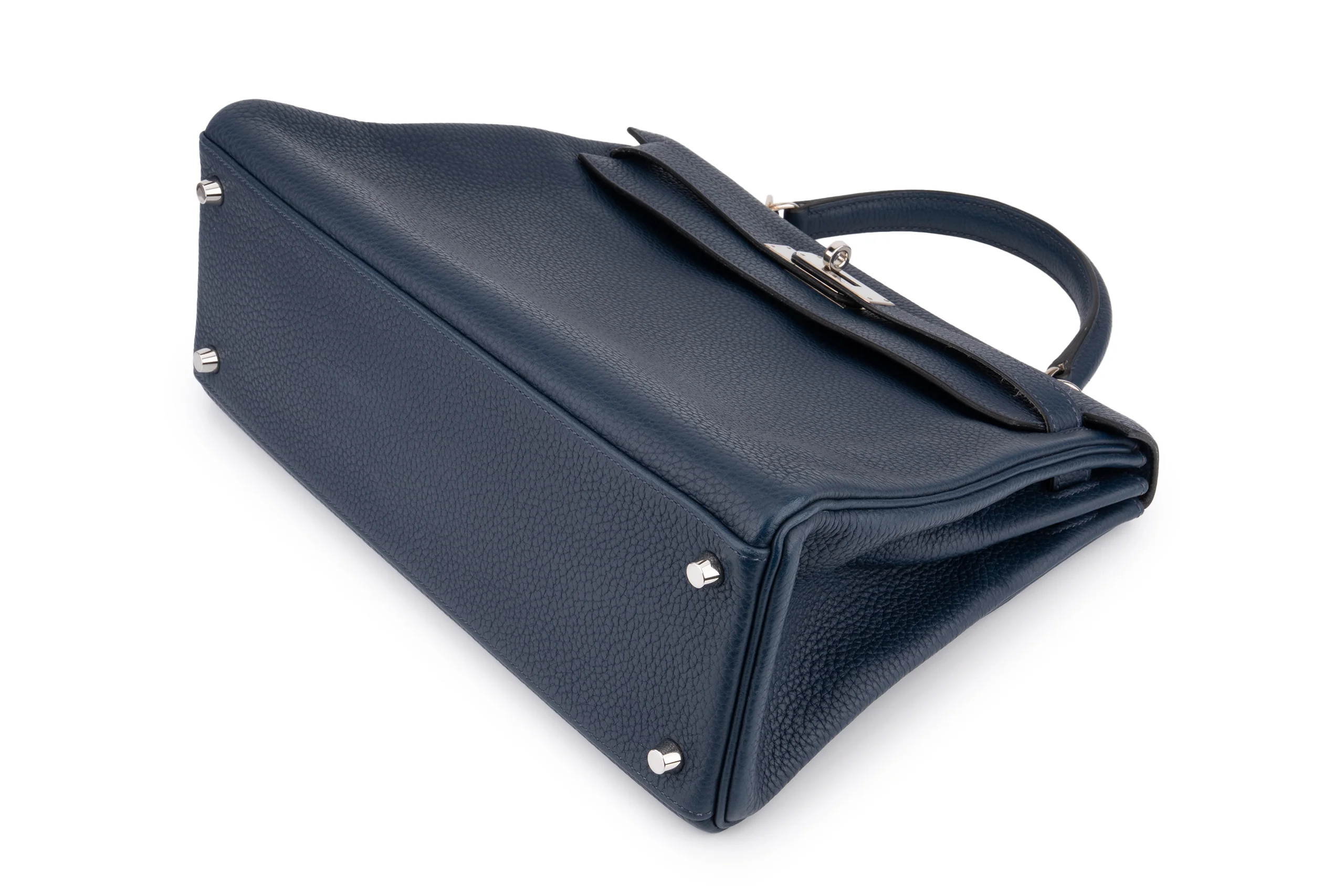 Hermès Kelly 32	Retourne	Togo	Bleu Sapphire	PHW - Image 11