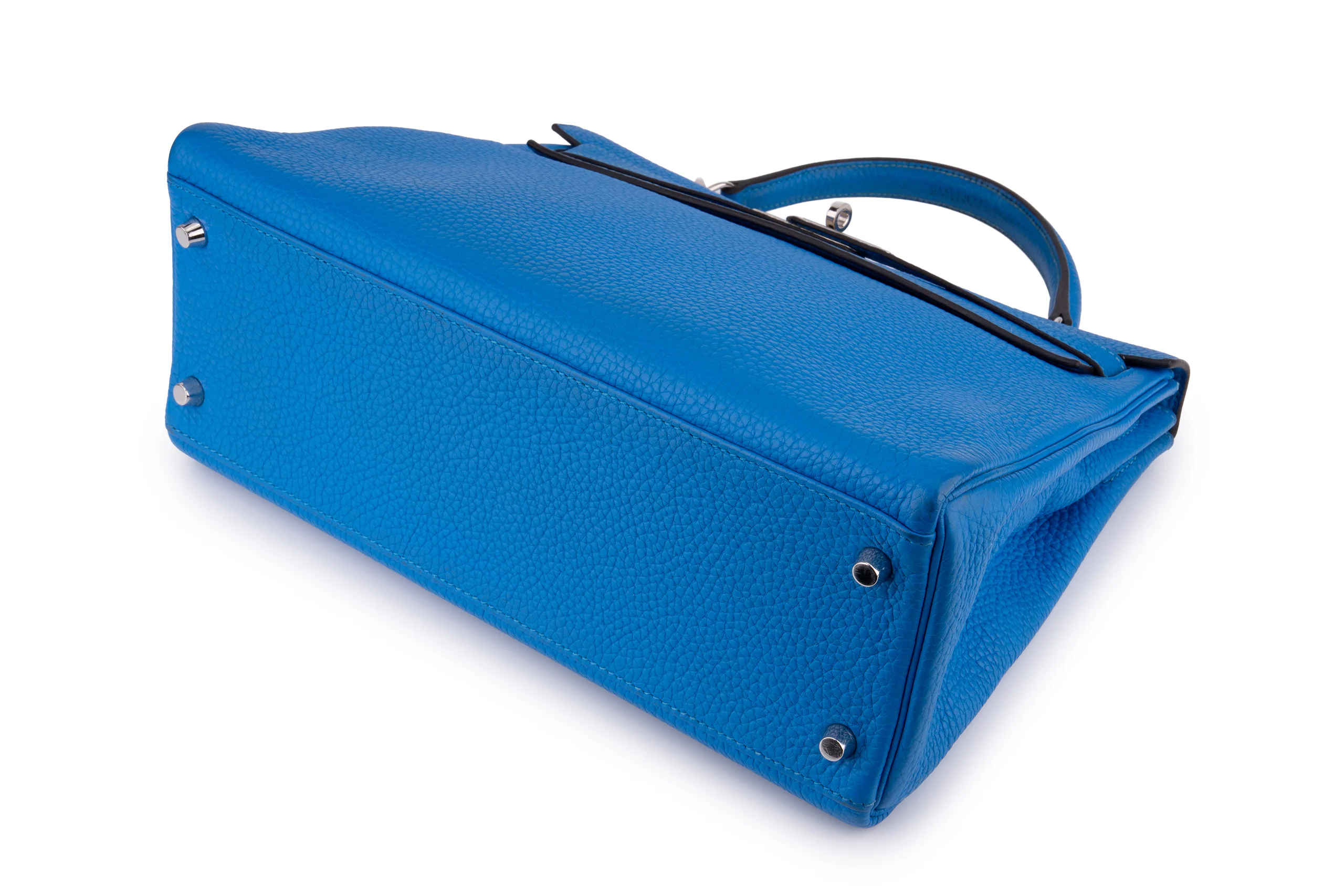 Hermès Kelly 32 	Retourne	Togo  	Blue Hydra	PHW - Image 11