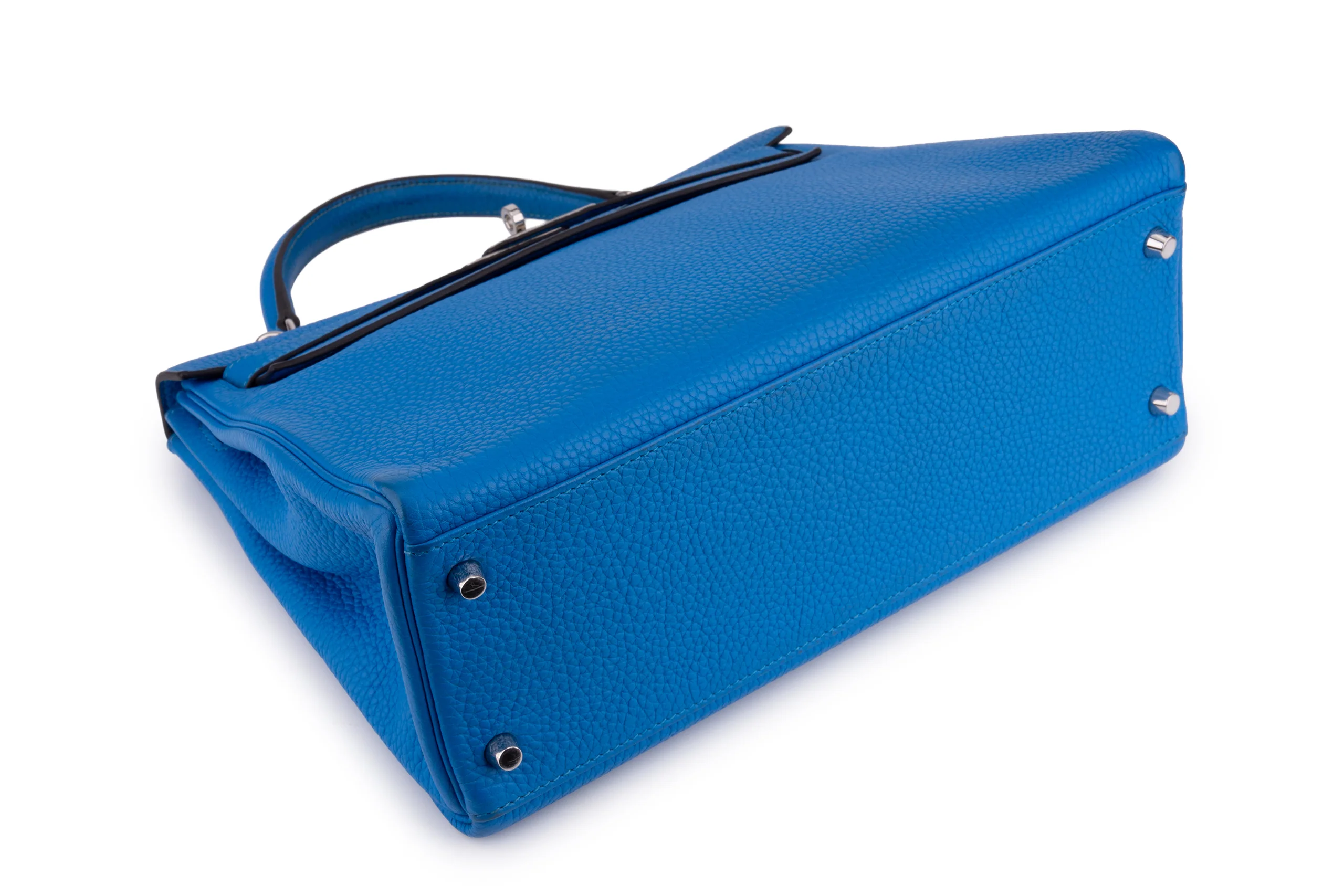 Hermès Kelly 32 	Retourne	Togo  	Blue Hydra	PHW - Image 12
