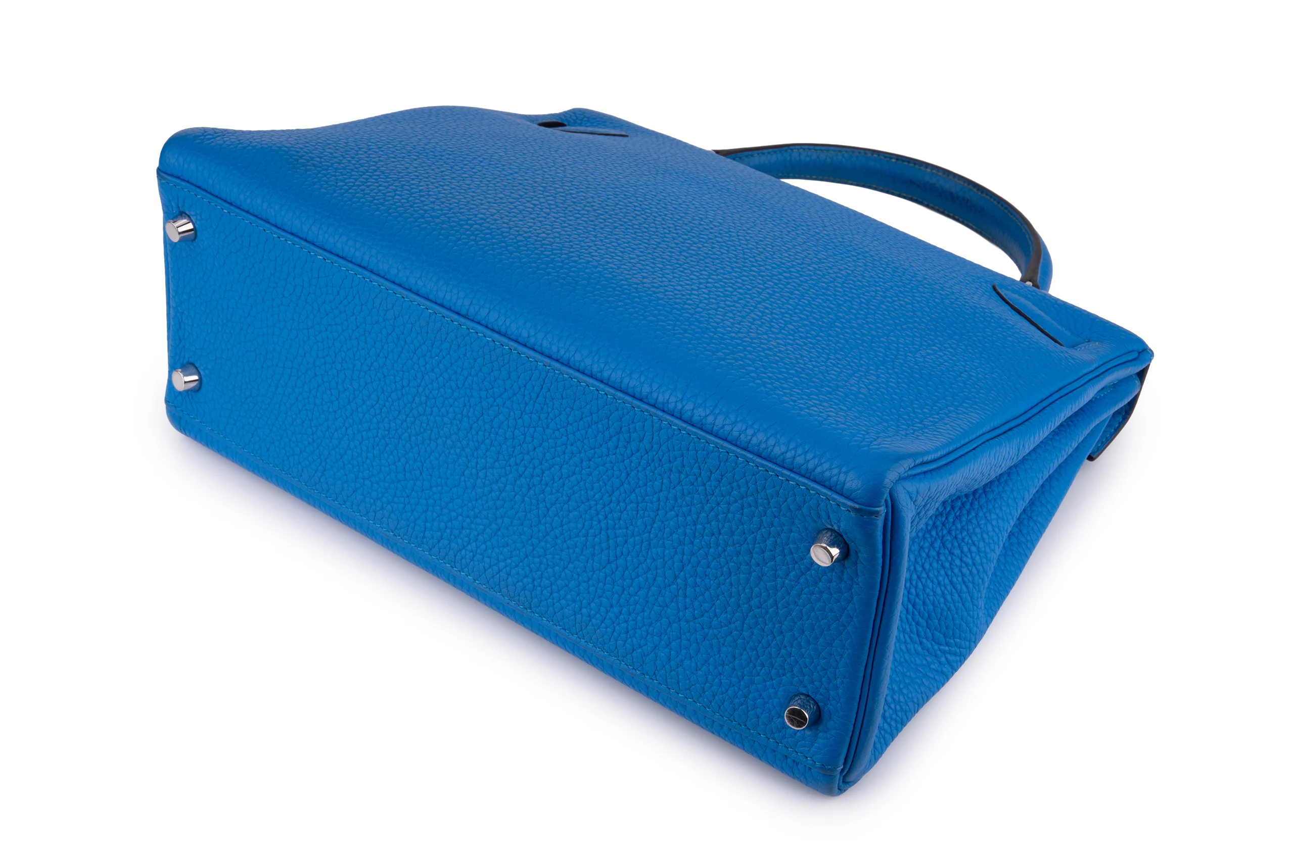 Hermès Kelly 32 	Retourne	Togo  	Blue Hydra	PHW - Image 13