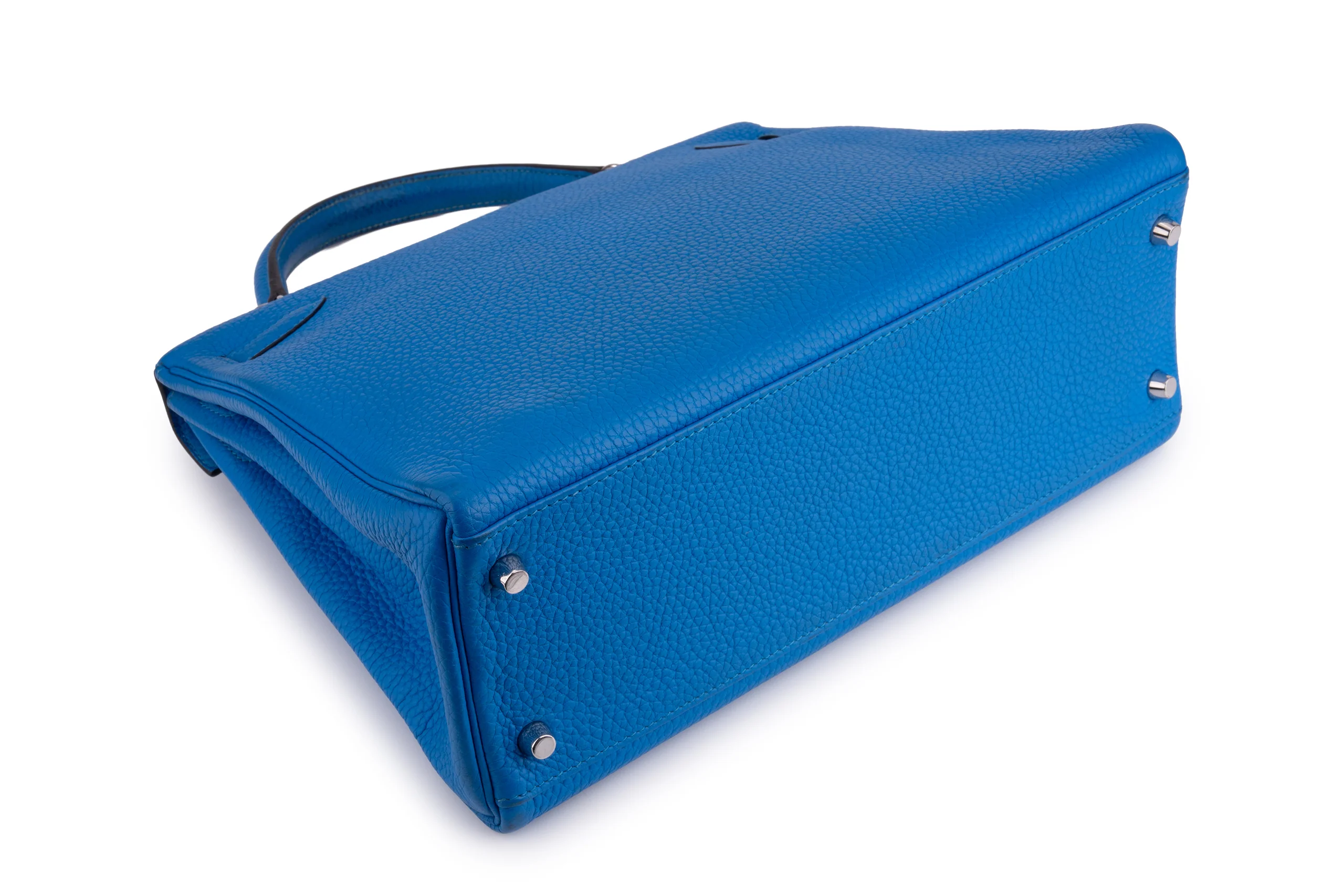 Hermès Kelly 32 	Retourne	Togo  	Blue Hydra	PHW - Image 14