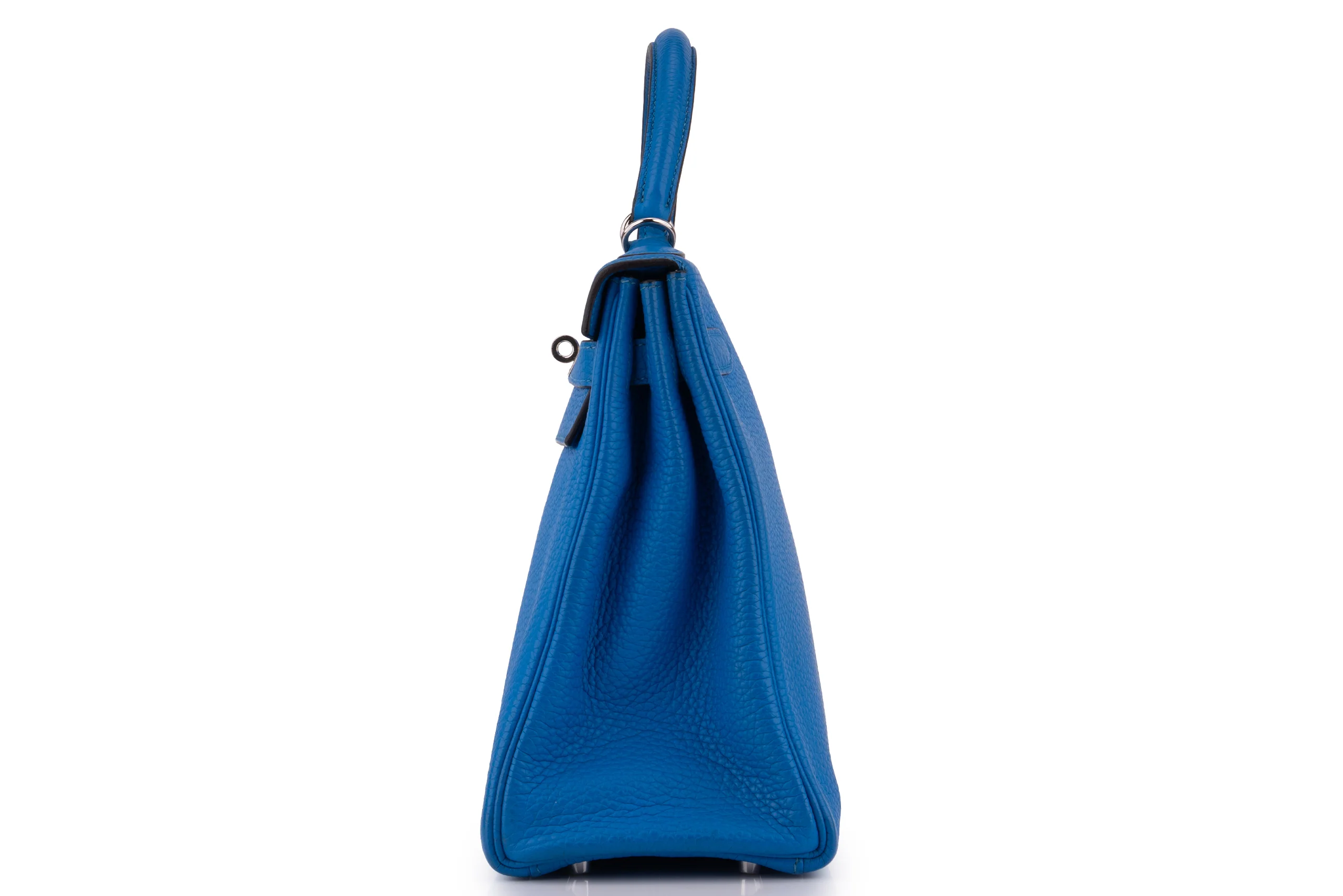 Hermès Kelly 32 	Retourne	Togo  	Blue Hydra	PHW - Image 3