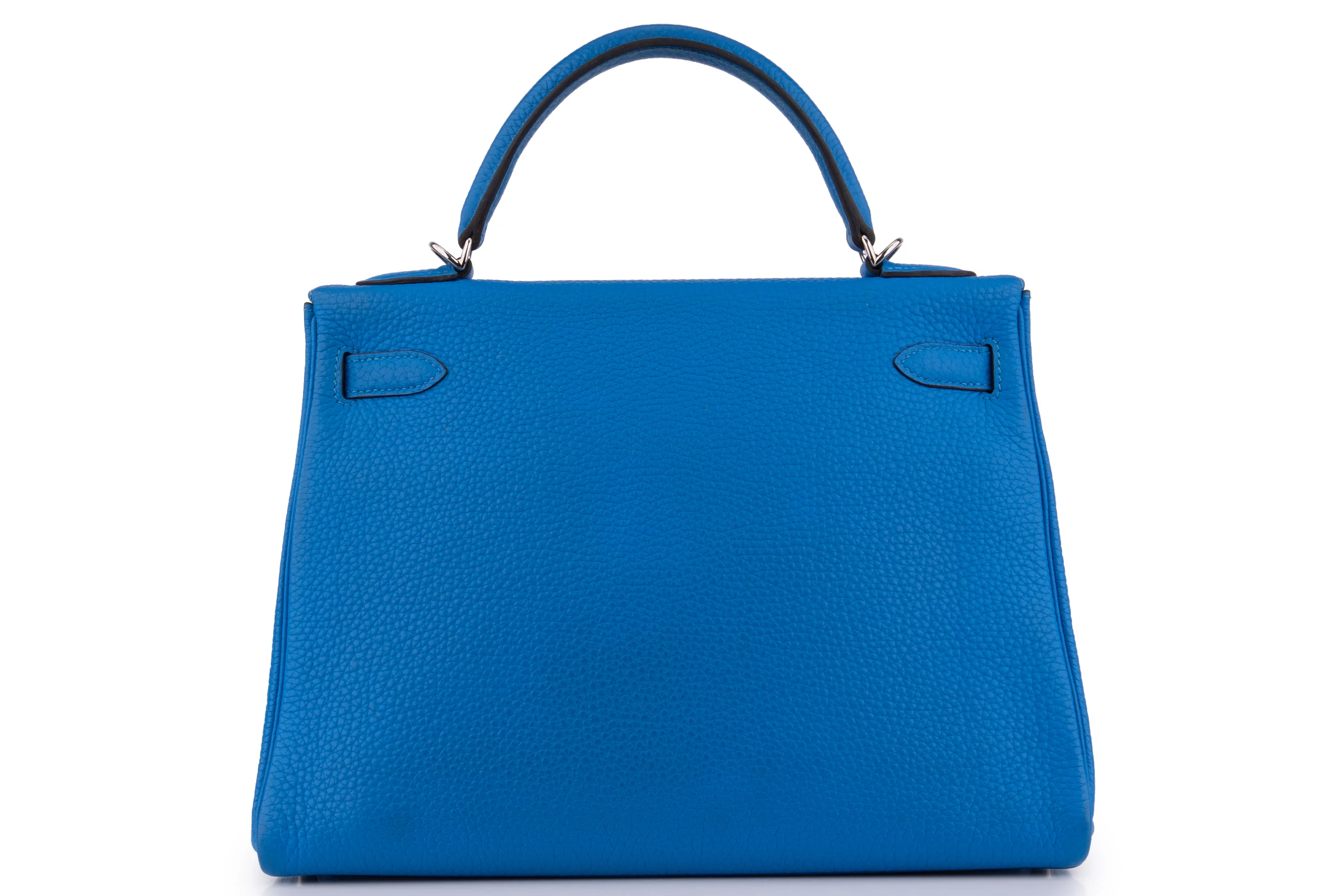 Hermès Kelly 32 	Retourne	Togo  	Blue Hydra	PHW - Image 4