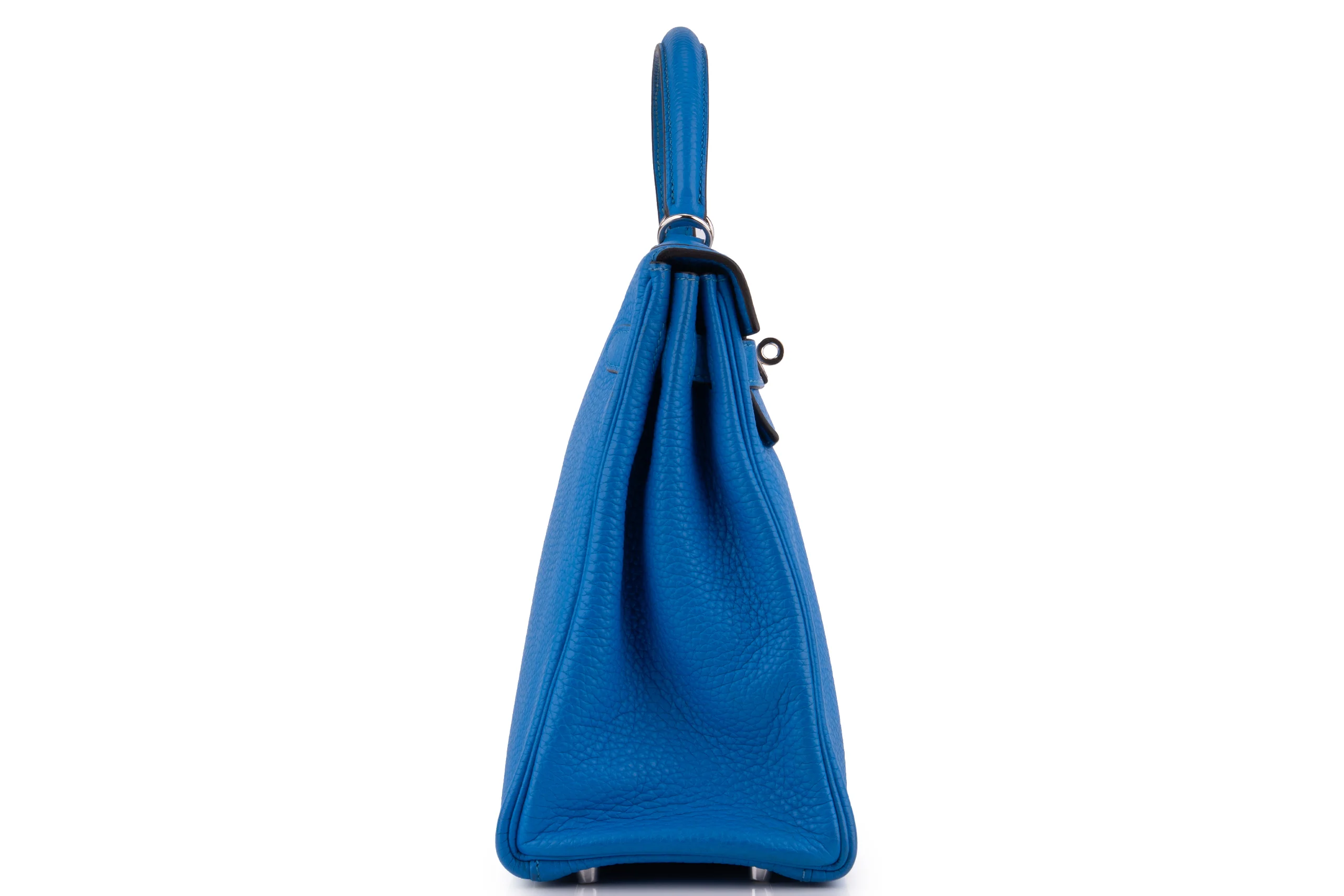 Hermès Kelly 32 	Retourne	Togo  	Blue Hydra	PHW - Image 5