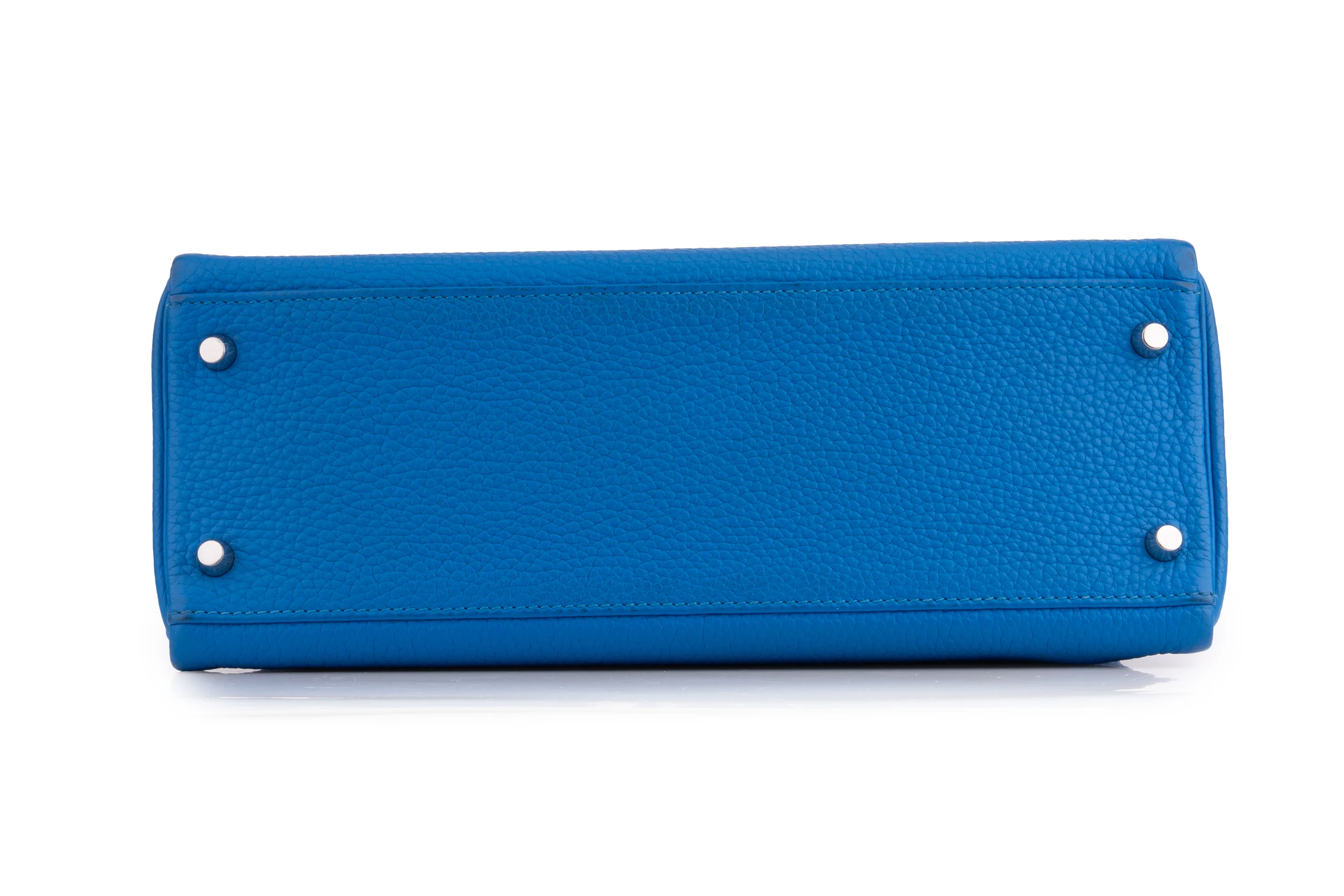 Hermès Kelly 32 	Retourne	Togo  	Blue Hydra	PHW - Image 6