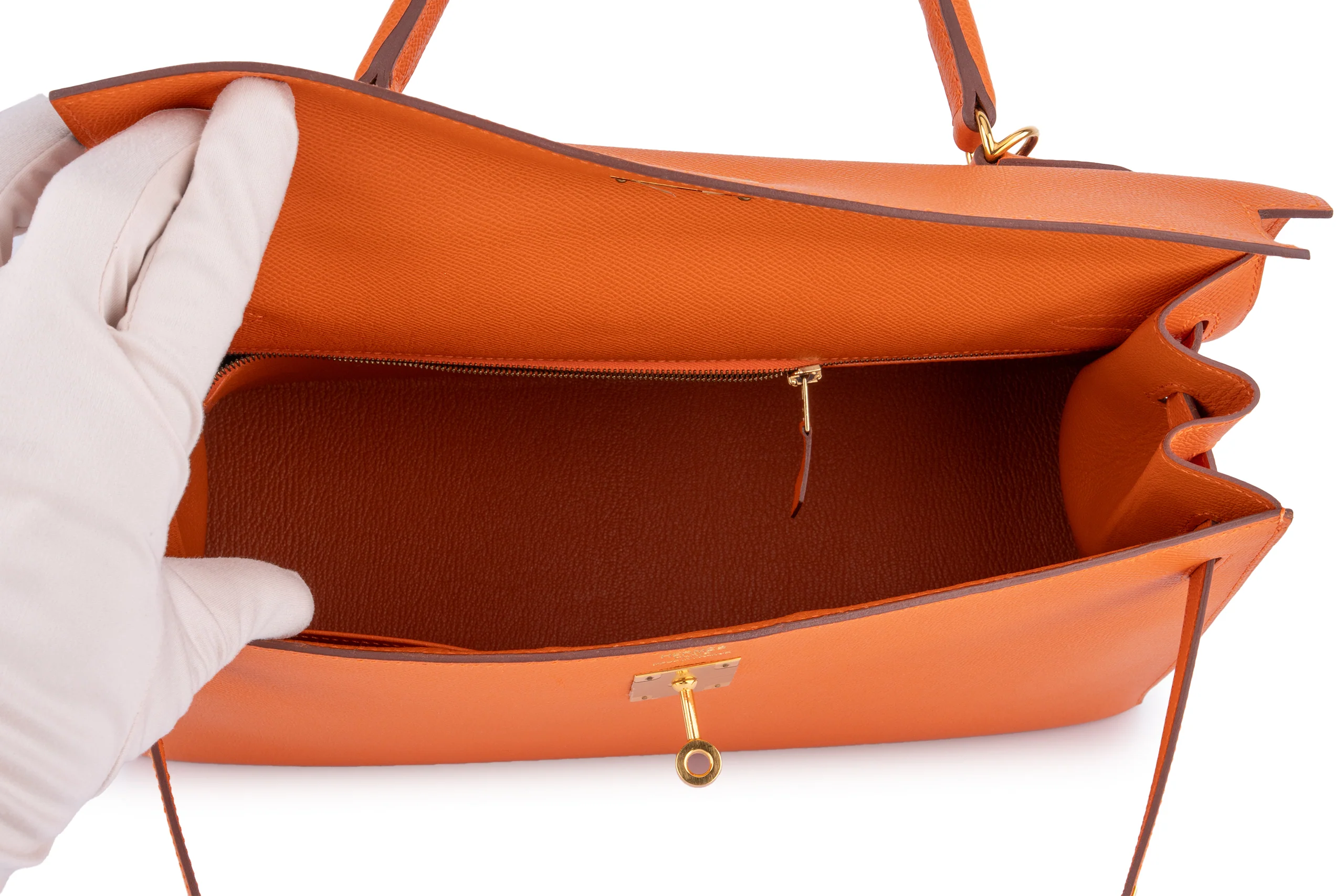Hermès Kelly 35	Sellier	Epsom	Orange H	GHW - Image 10