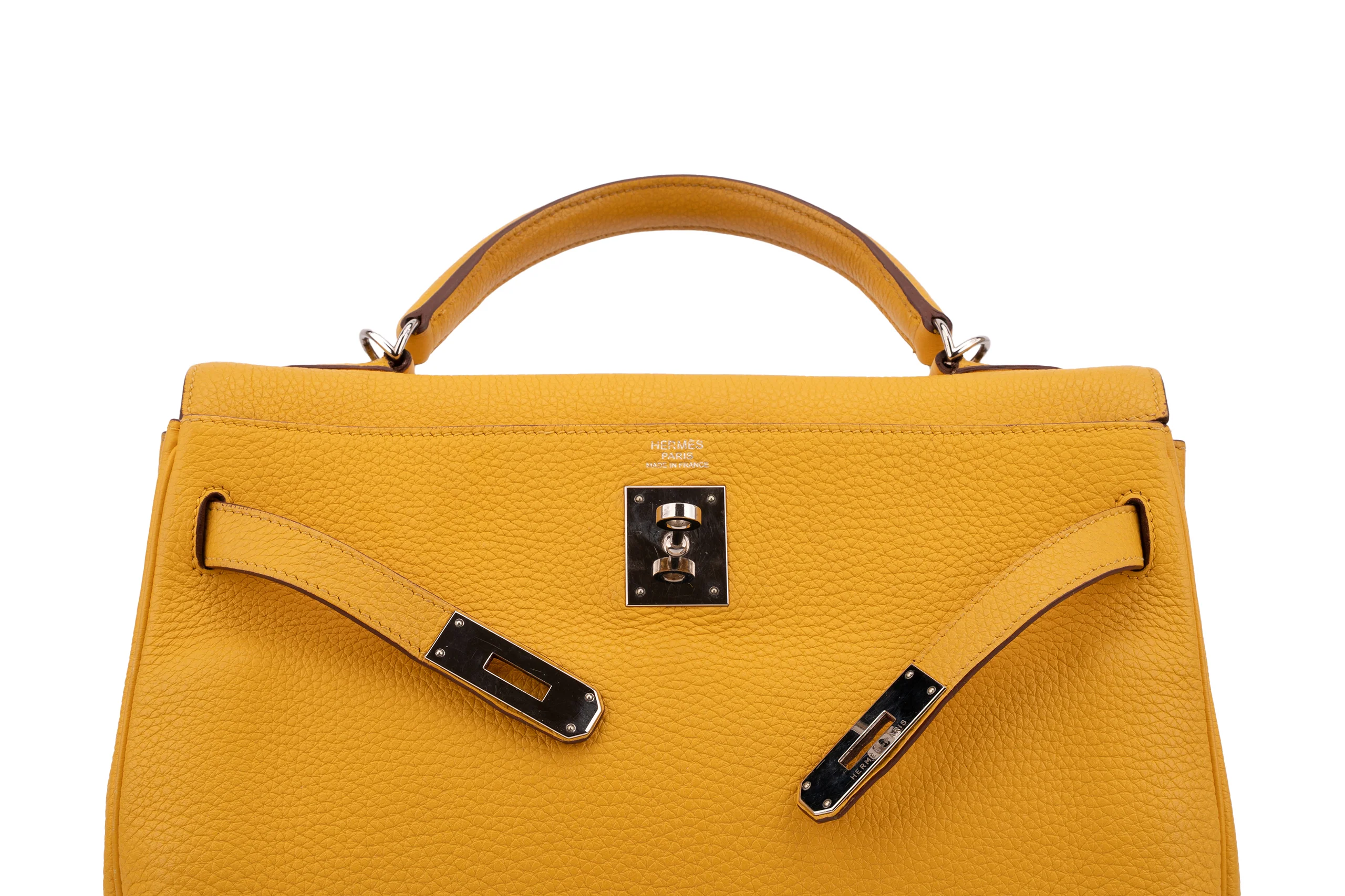 Hermès Kelly 32 Togo	Soleil PHW - Image 9
