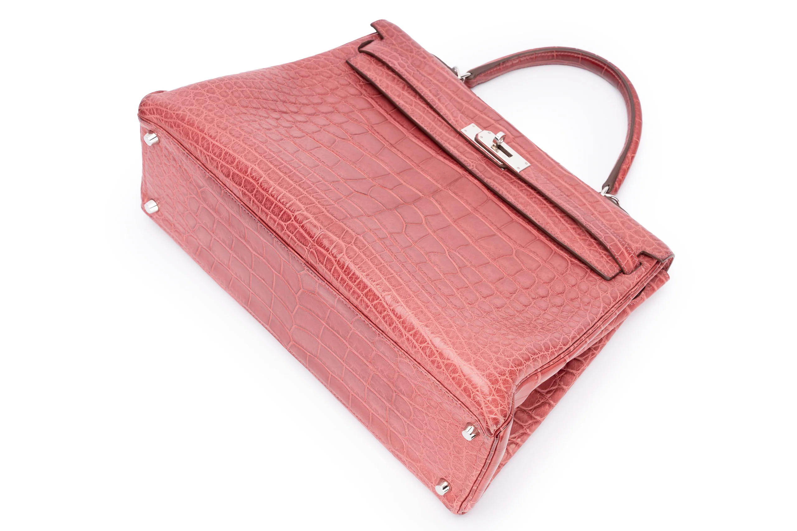 Hermès Kelly 35 Exotic Matte Burgundy PHW - Image 12