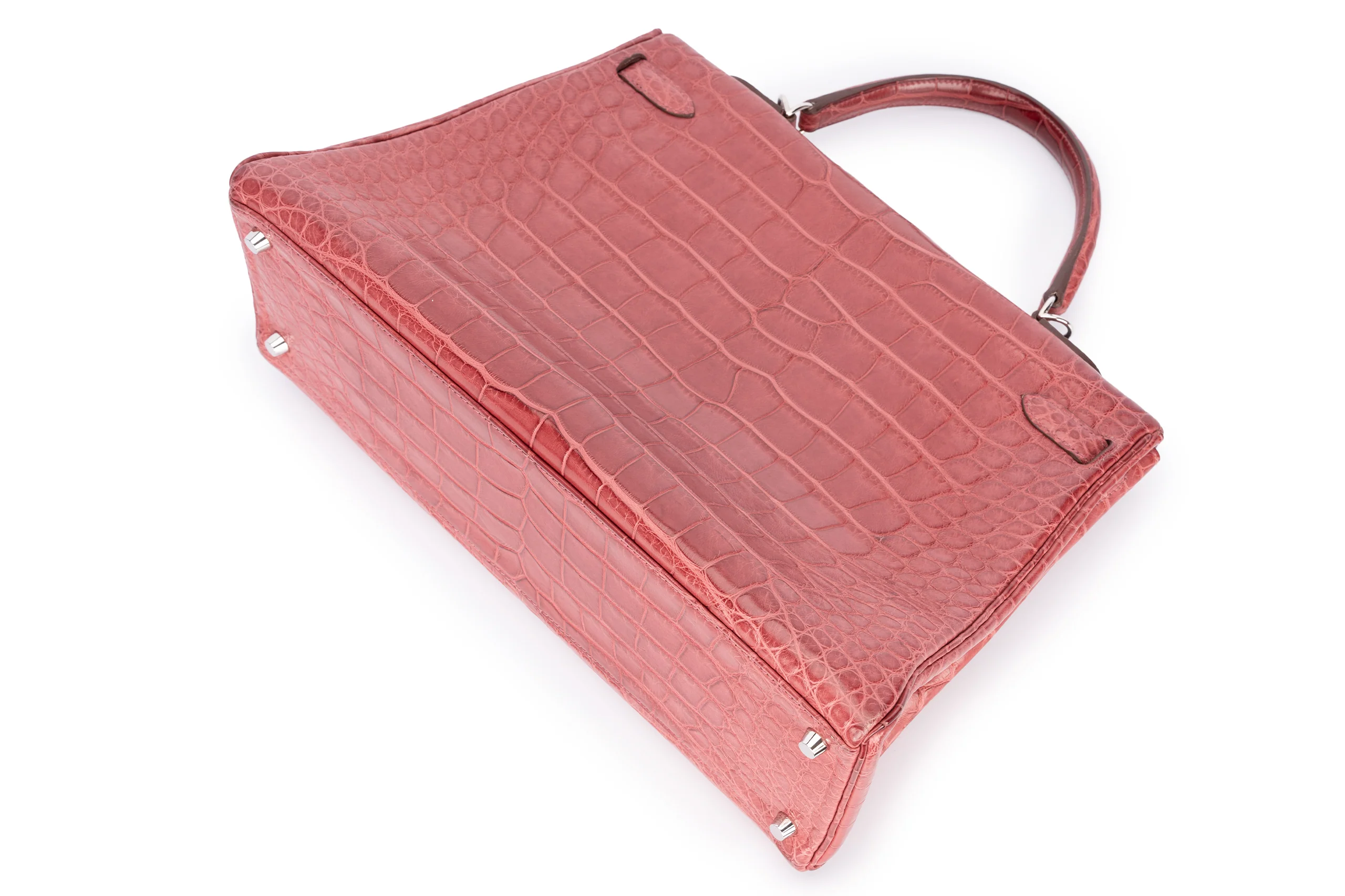 Hermès Kelly 35 Exotic Matte Burgundy PHW - Image 14