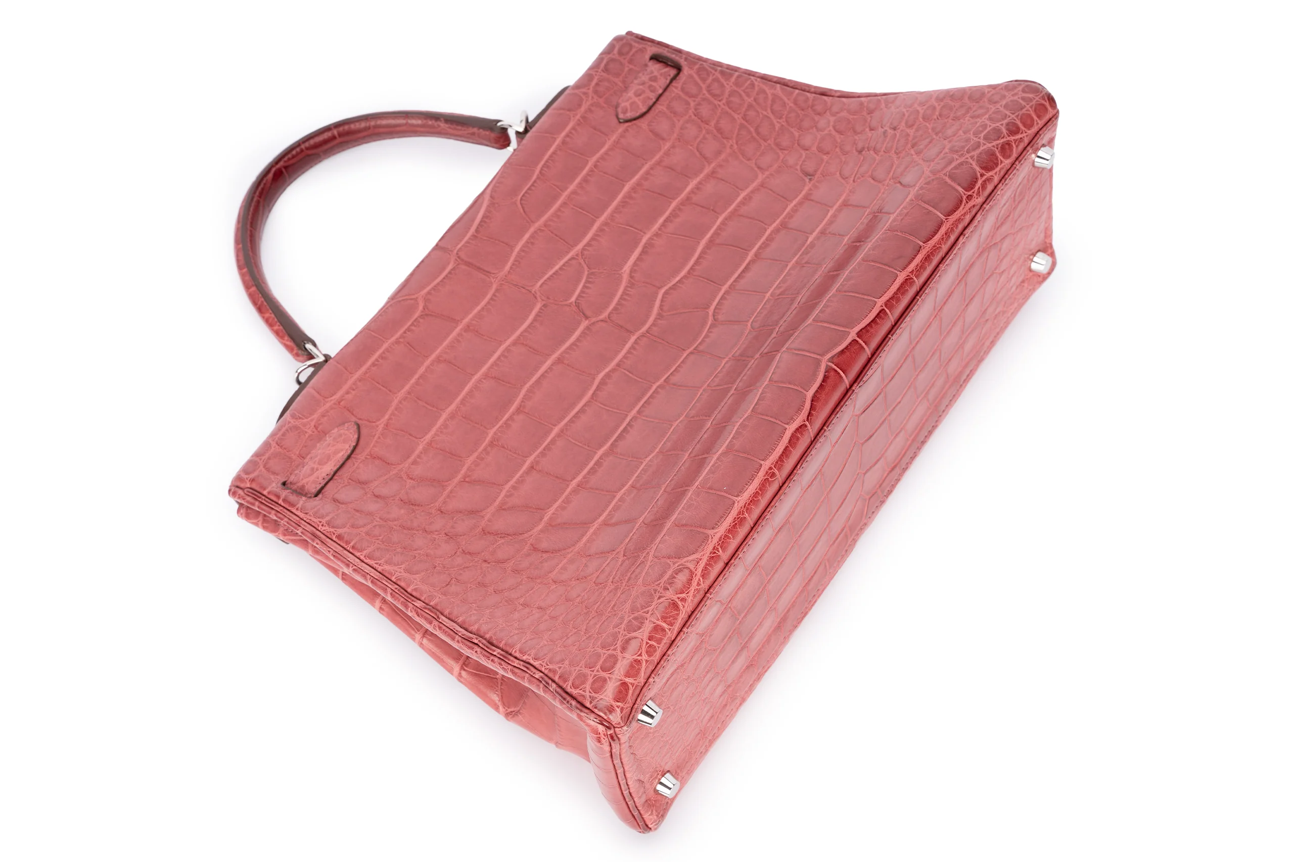Hermès Kelly 35 Exotic Matte Burgundy PHW - Image 15