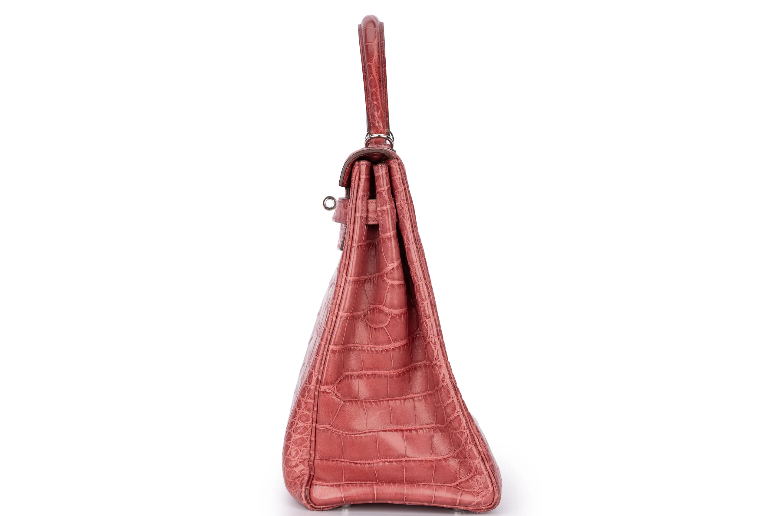 Hermès Kelly 35 Exotic Matte Burgundy PHW - Image 3