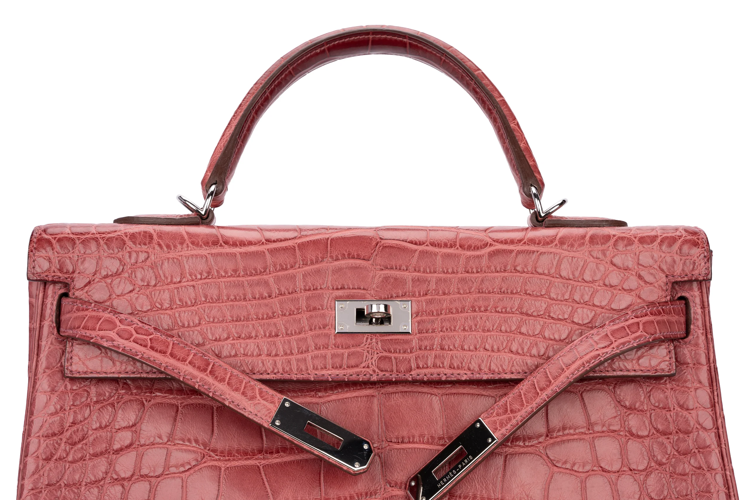 Hermès Kelly 35 Exotic Matte Burgundy PHW - Image 8
