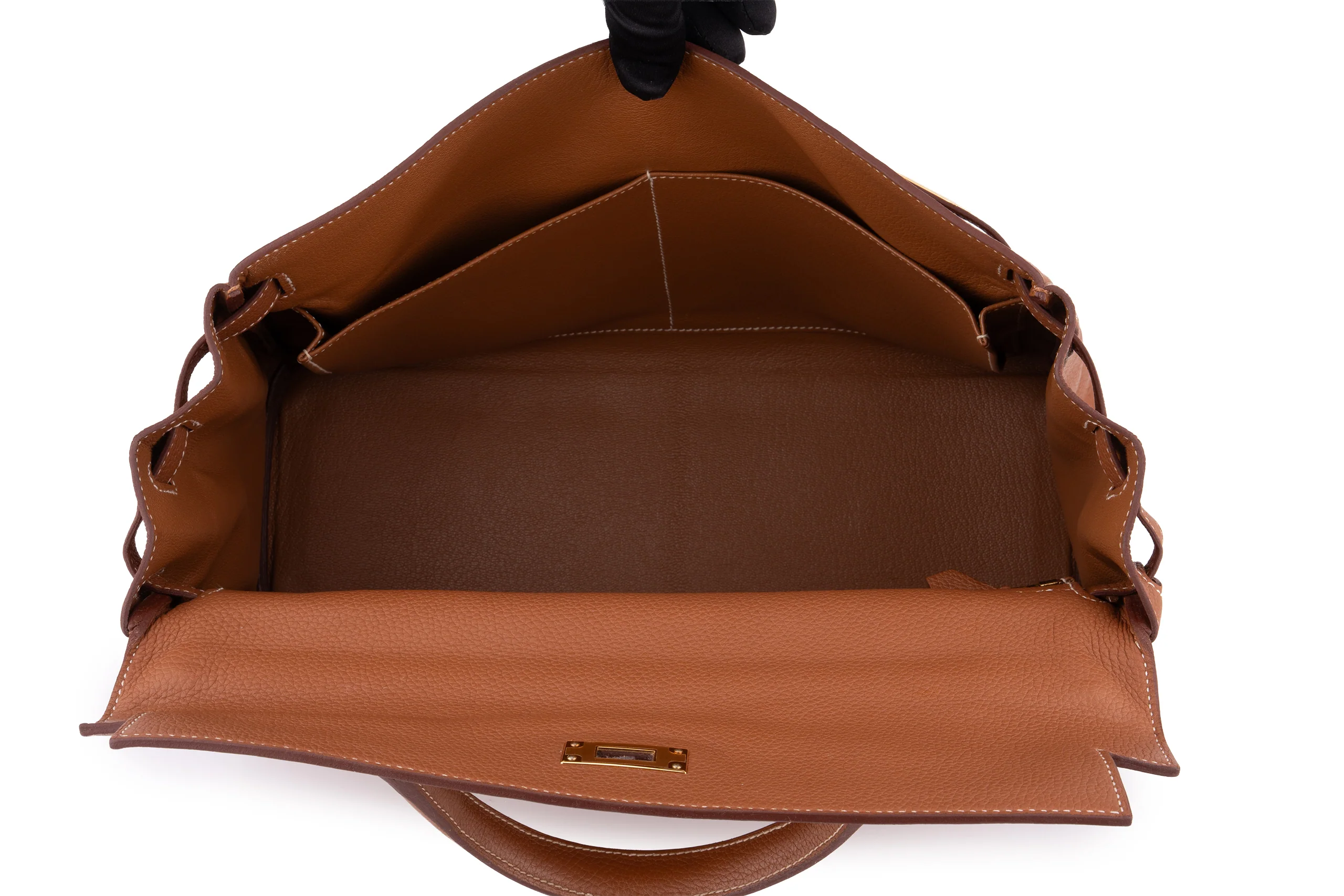 Hermès Kelly 35 	Retourne	Togo  	Gold 	GHW - Image 10