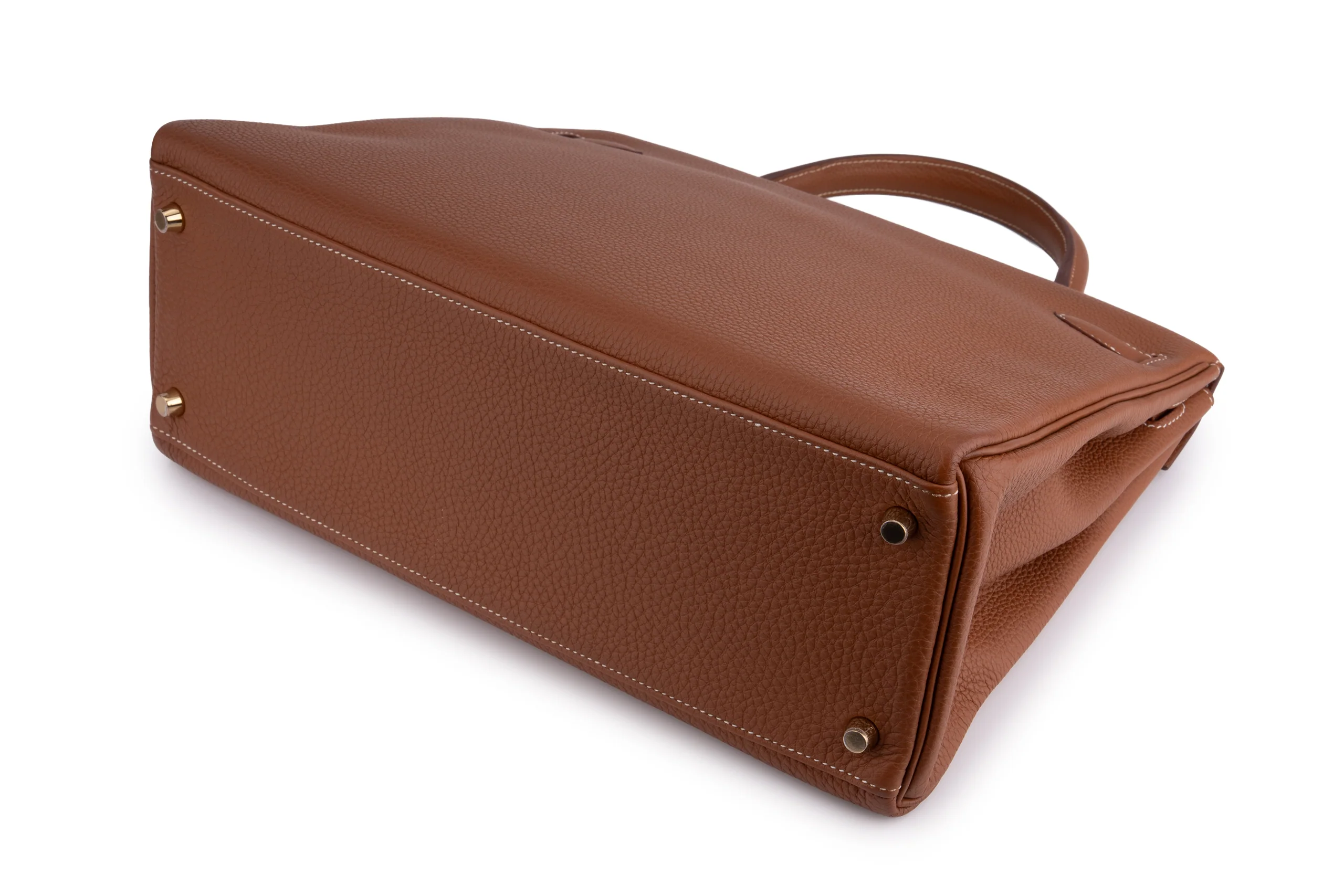 Hermès Kelly 35 	Retourne	Togo  	Gold 	GHW - Image 11