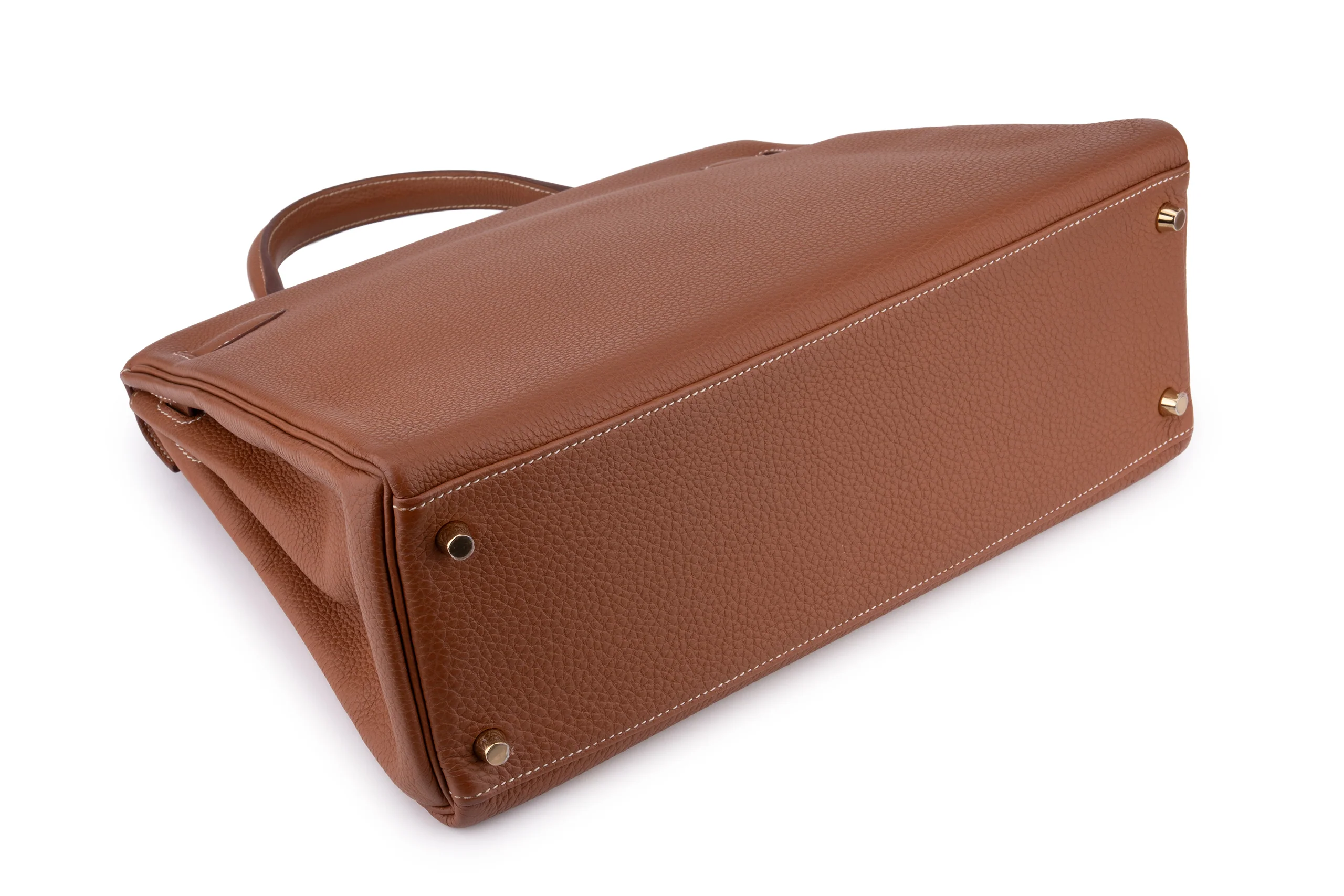 Hermès Kelly 35 	Retourne	Togo  	Gold 	GHW - Image 12