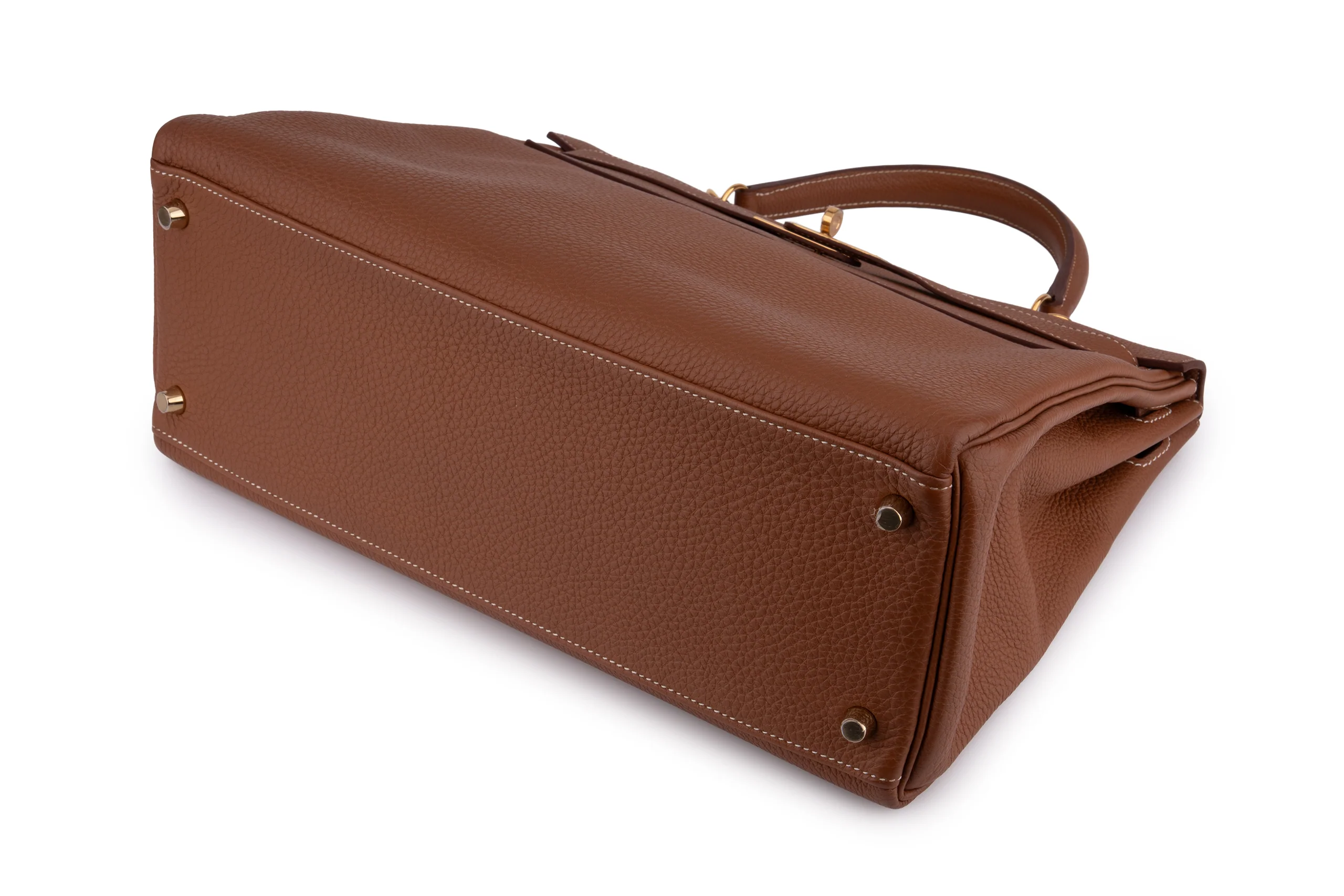 Hermès Kelly 35 	Retourne	Togo  	Gold 	GHW - Image 13
