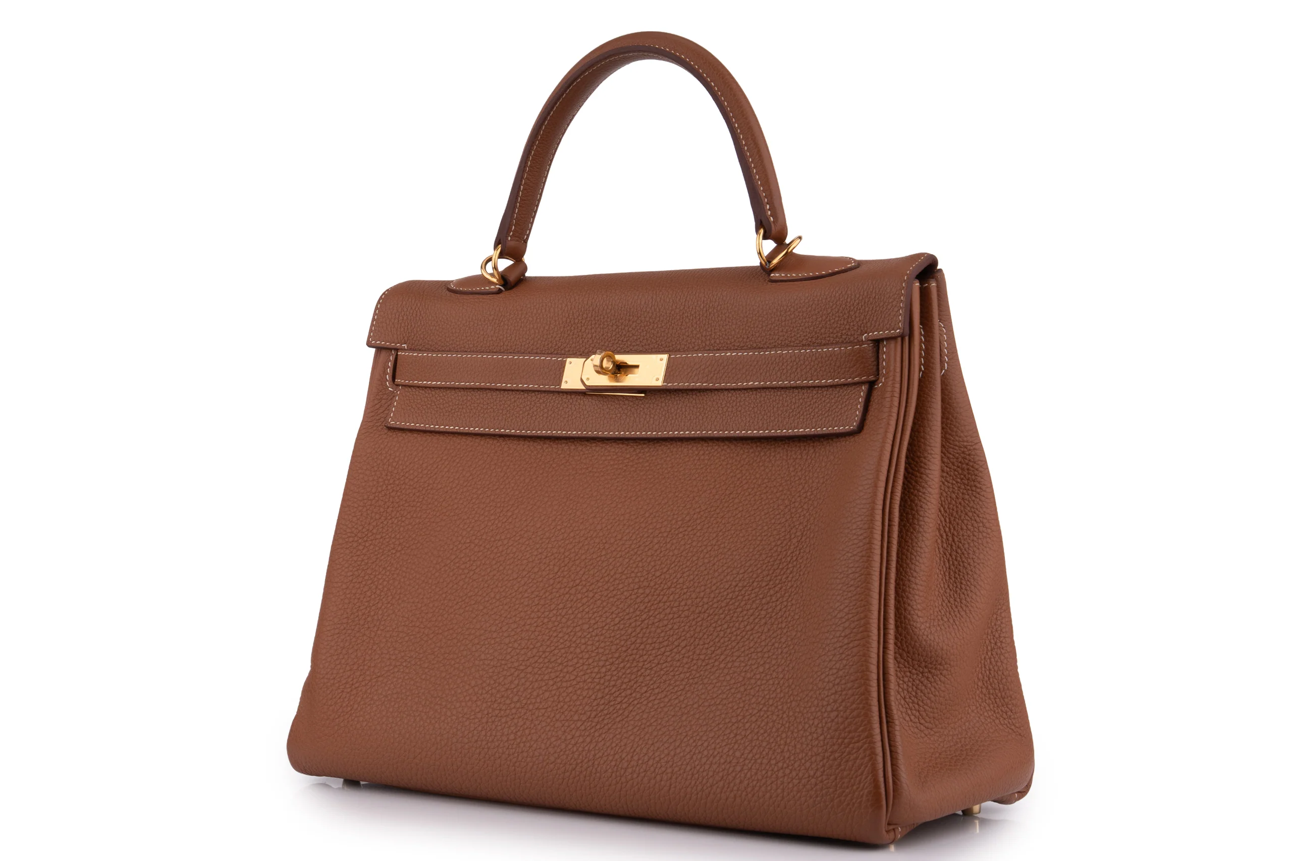 Hermès Kelly 35 	Retourne	Togo  	Gold 	GHW - Image 2