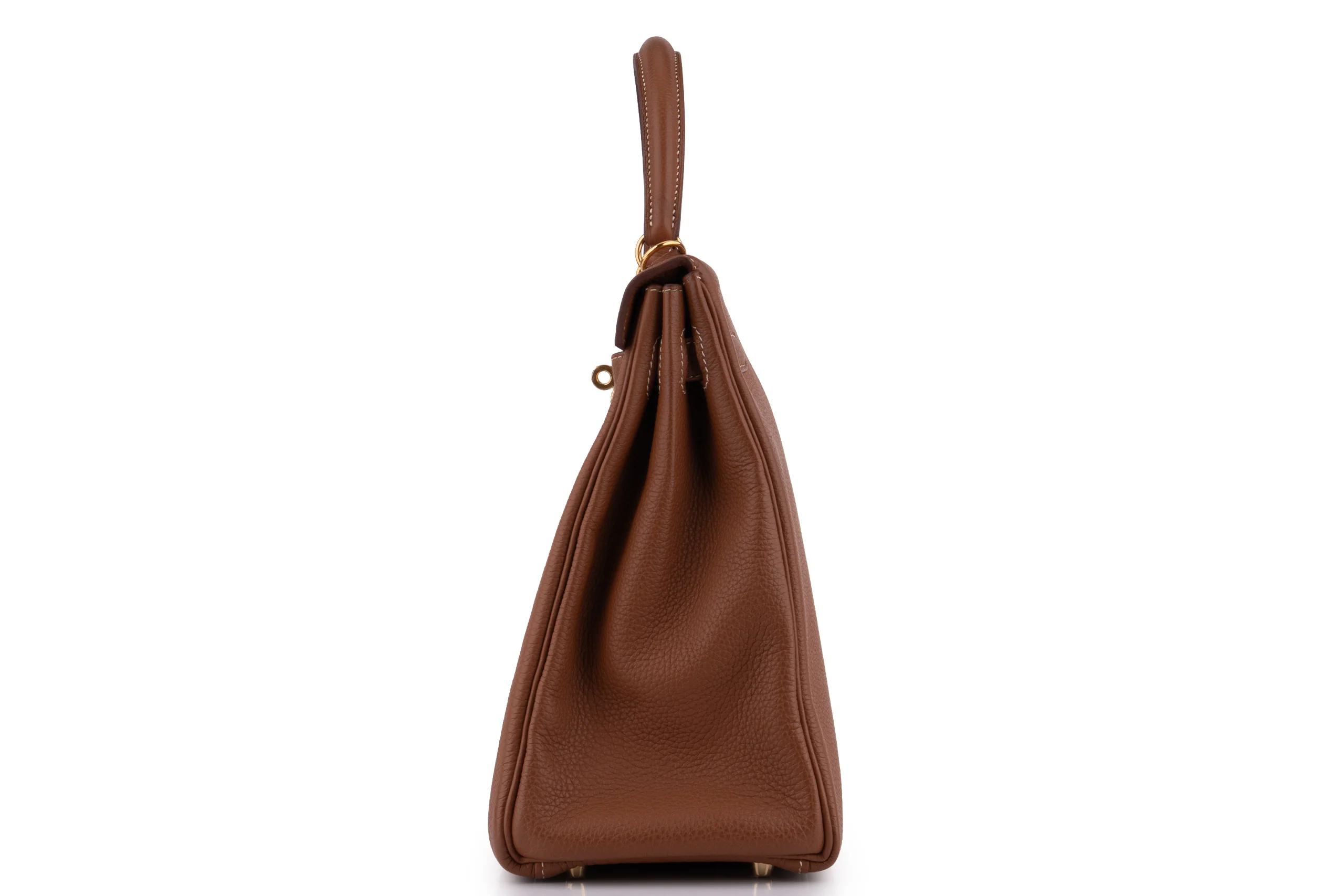 Hermès Kelly 35 	Retourne	Togo  	Gold 	GHW - Image 3