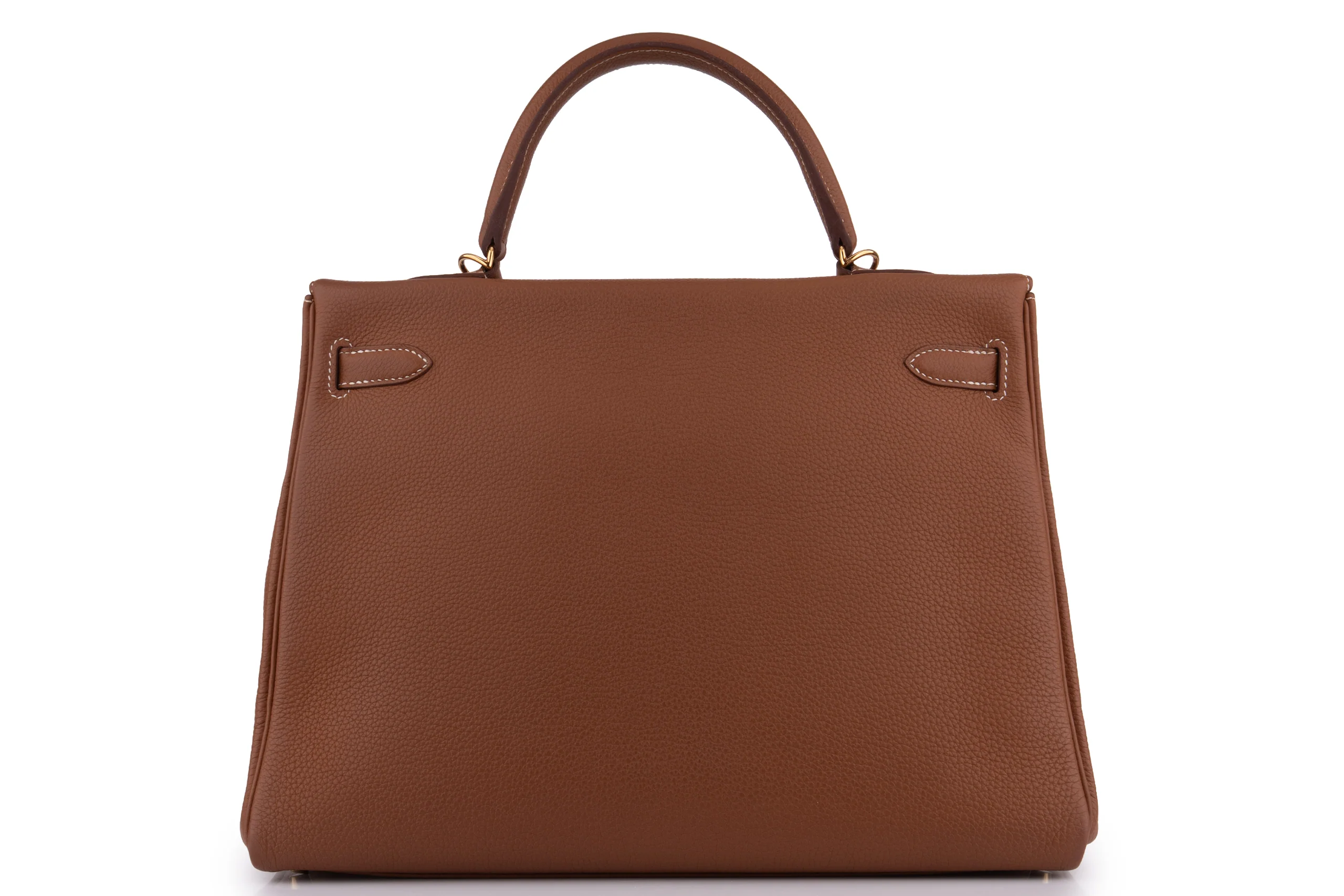 Hermès Kelly 35 	Retourne	Togo  	Gold 	GHW - Image 4