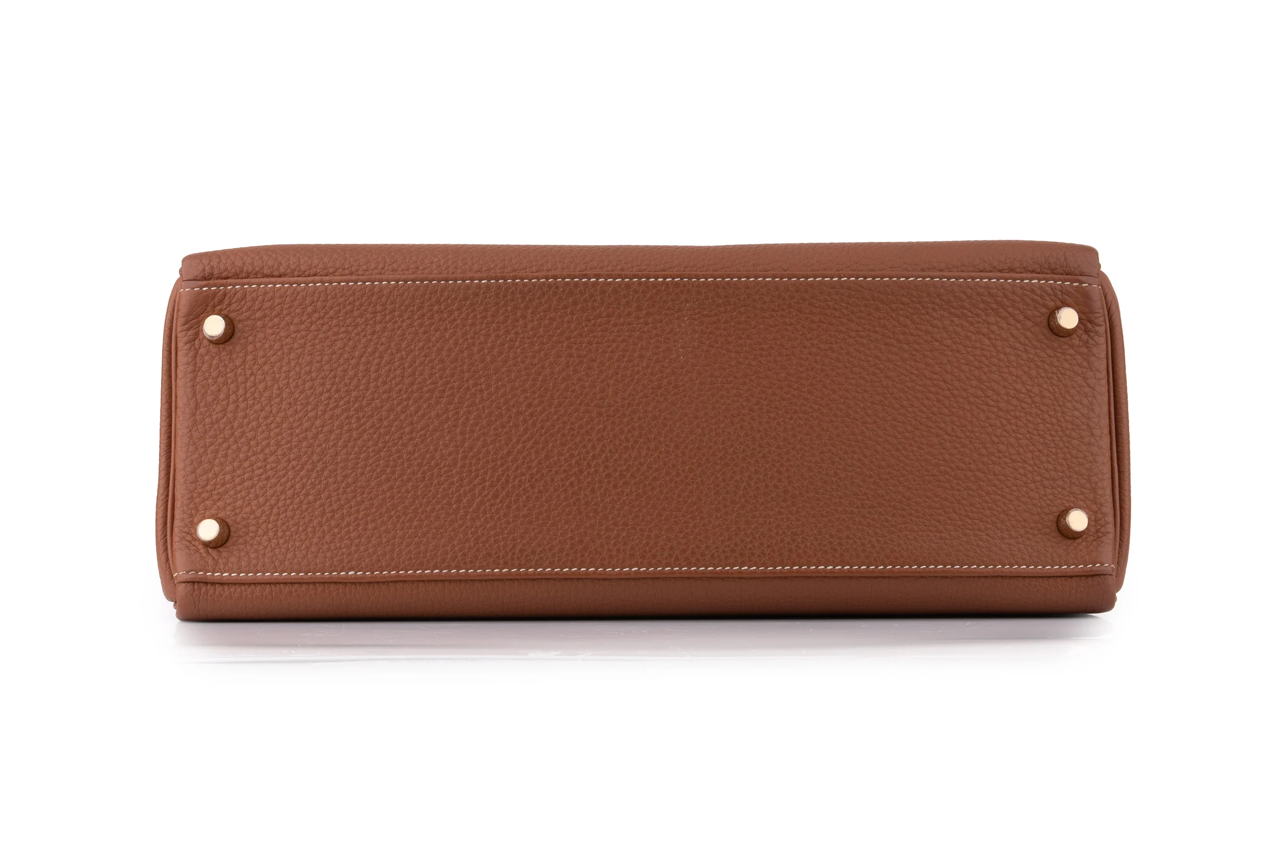 Hermès Kelly 35 	Retourne	Togo  	Gold 	GHW - Image 6